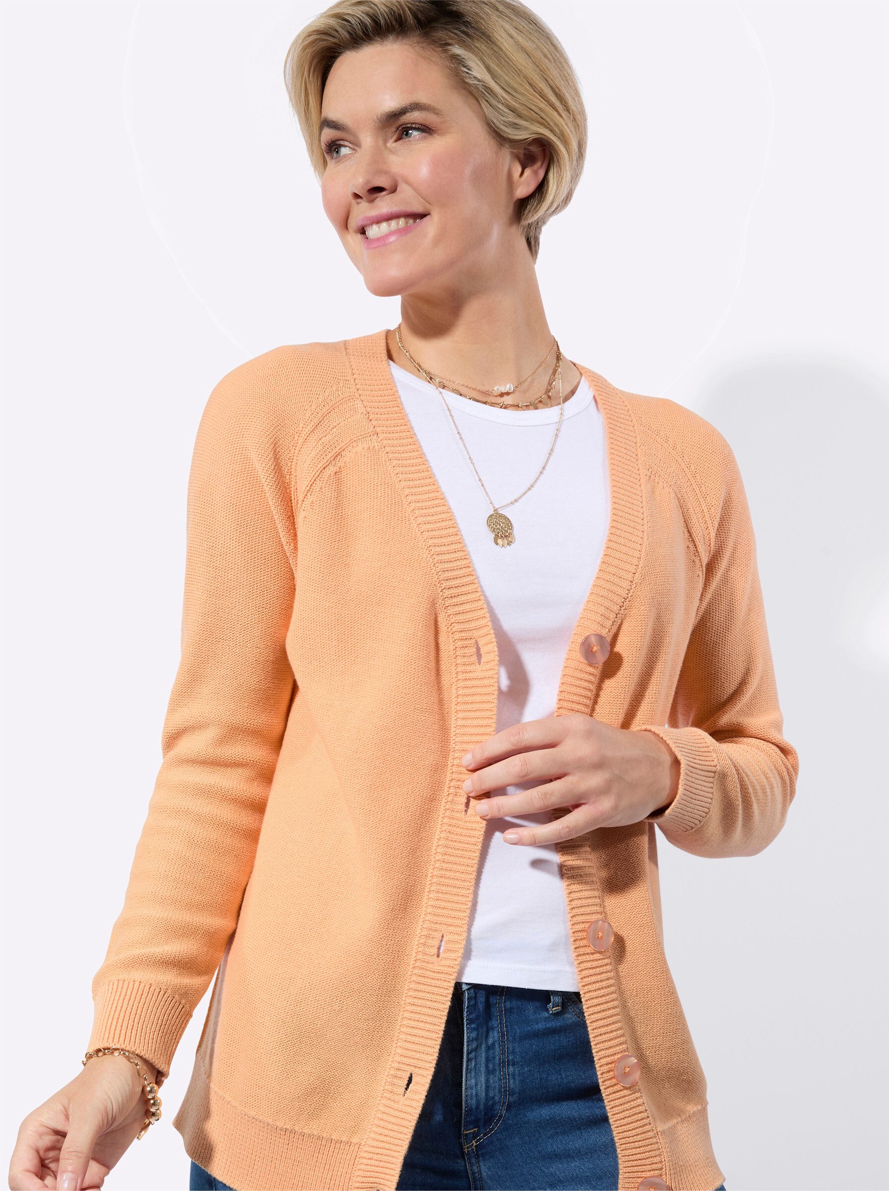 Witt Strickjacke Strickjacke Langarm Links-Strick