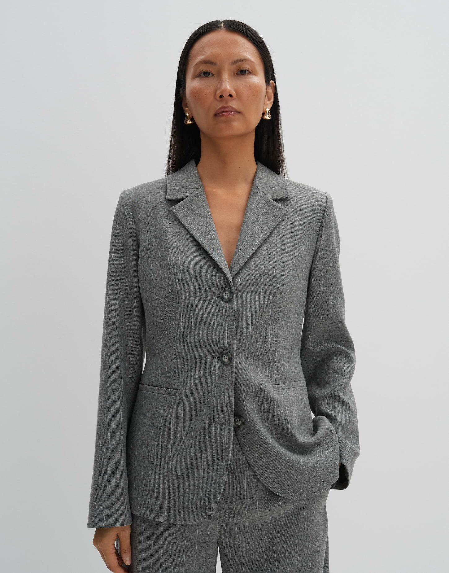 Jackenblazer Nadelstreifenblazer NILO Regular aus Viskose Mix