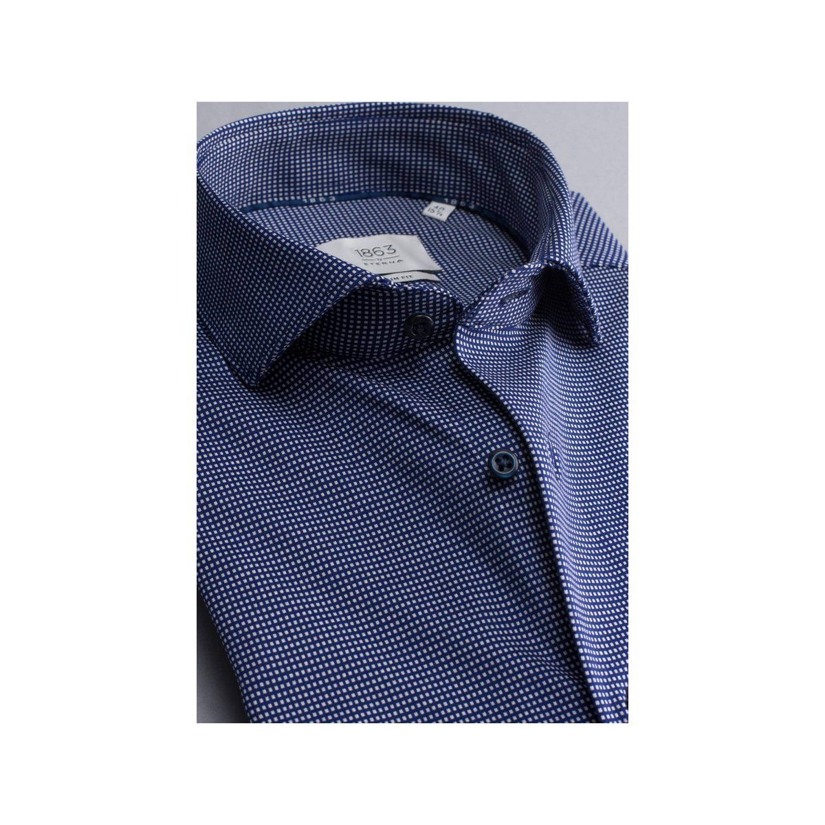 Langarmhemd marineblau Eterna (1-tlg)