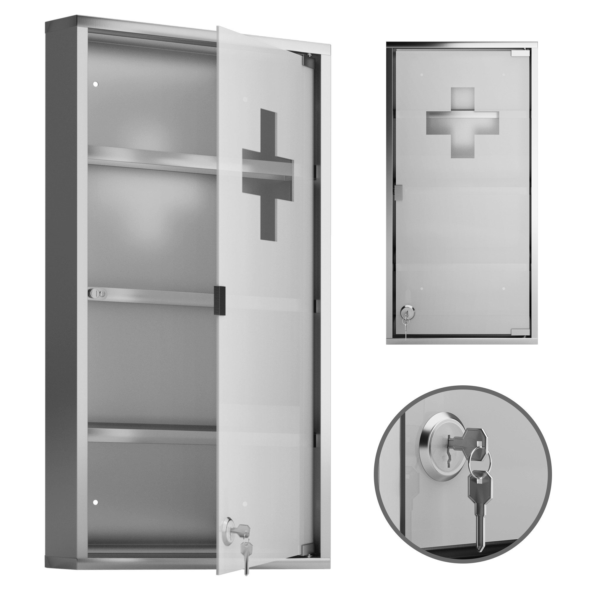 Jago Schrankwange Medizinschrank - Edelstahl, 4 günstig online kaufen
