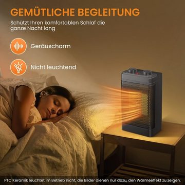 GEARLITE Heizlüfter Energiesparen Keramiklüfter, 1500 W, Mit Überhitzungs- und Kippschutz für das Schlafzimmer