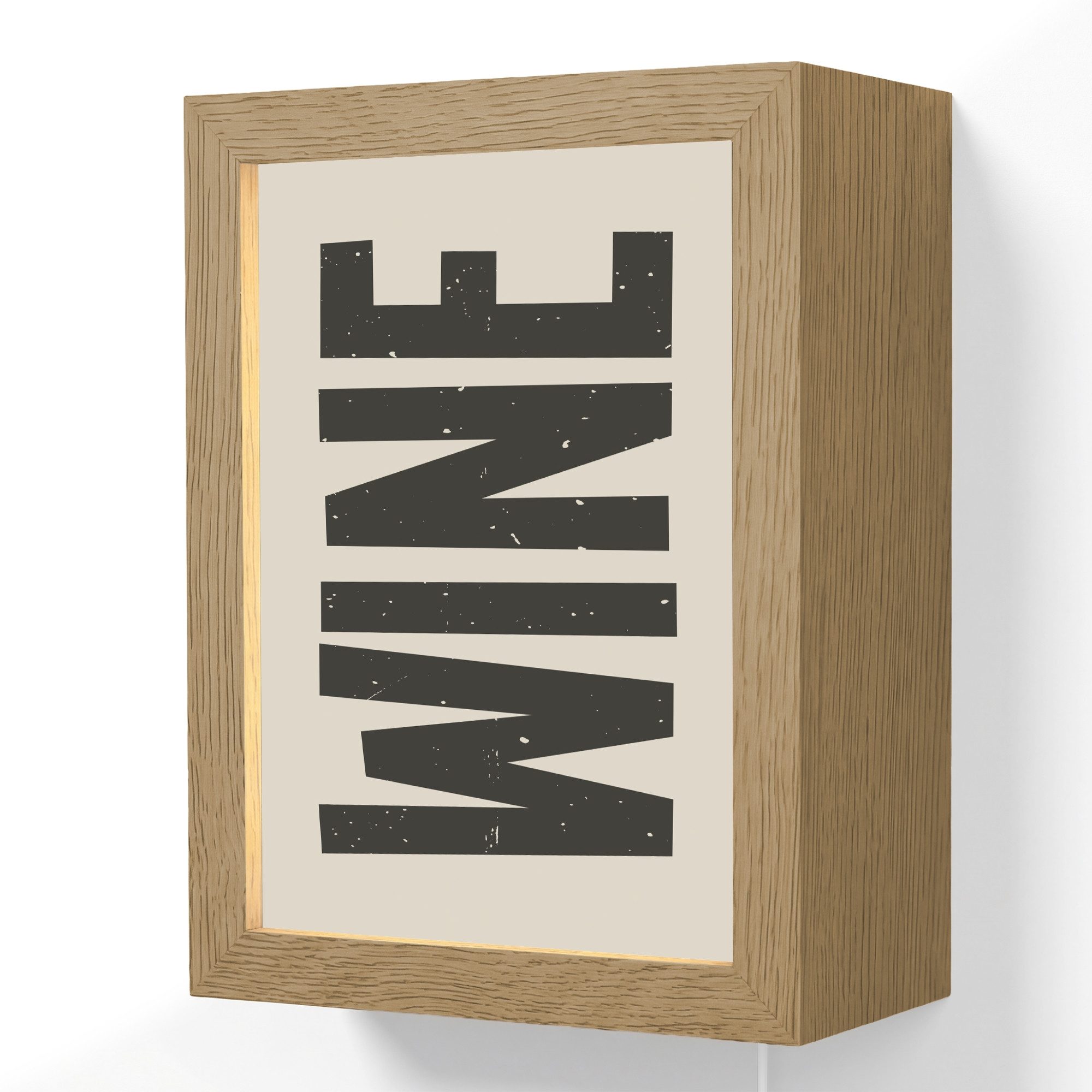 Wandleuchte Lightbox Schwarz - Wein - Dekoration - Vintage