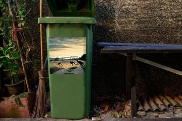 MuchoWow Wandsticker Australien - Känguru - Tiere (1 St), Mülleimer-aufkleber, Mülltonne, Sticker, Container, Abfalbehälter