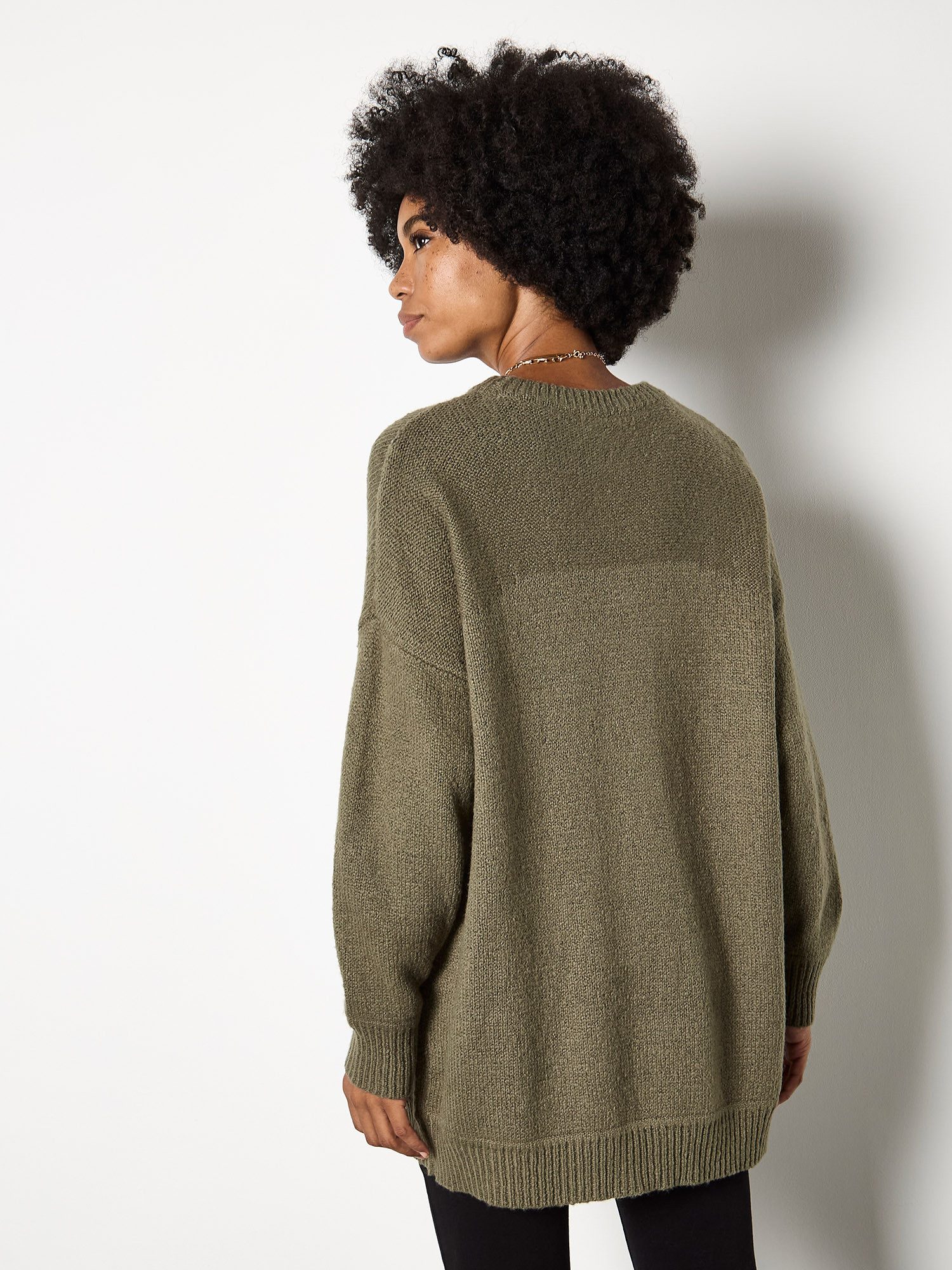 Apricot Strickpullover Strickpullover im Oversized-Stil