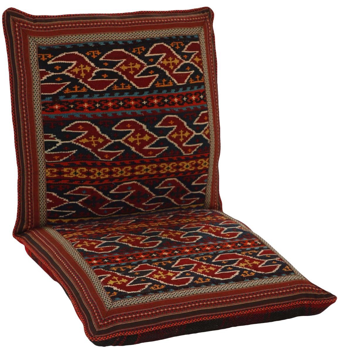 Orientteppich Seat Cushion 61x109 Handgeknüpfter Orientteppich / Perserteppich, Nain Trading, rechteckig, Höhe: 3 mm