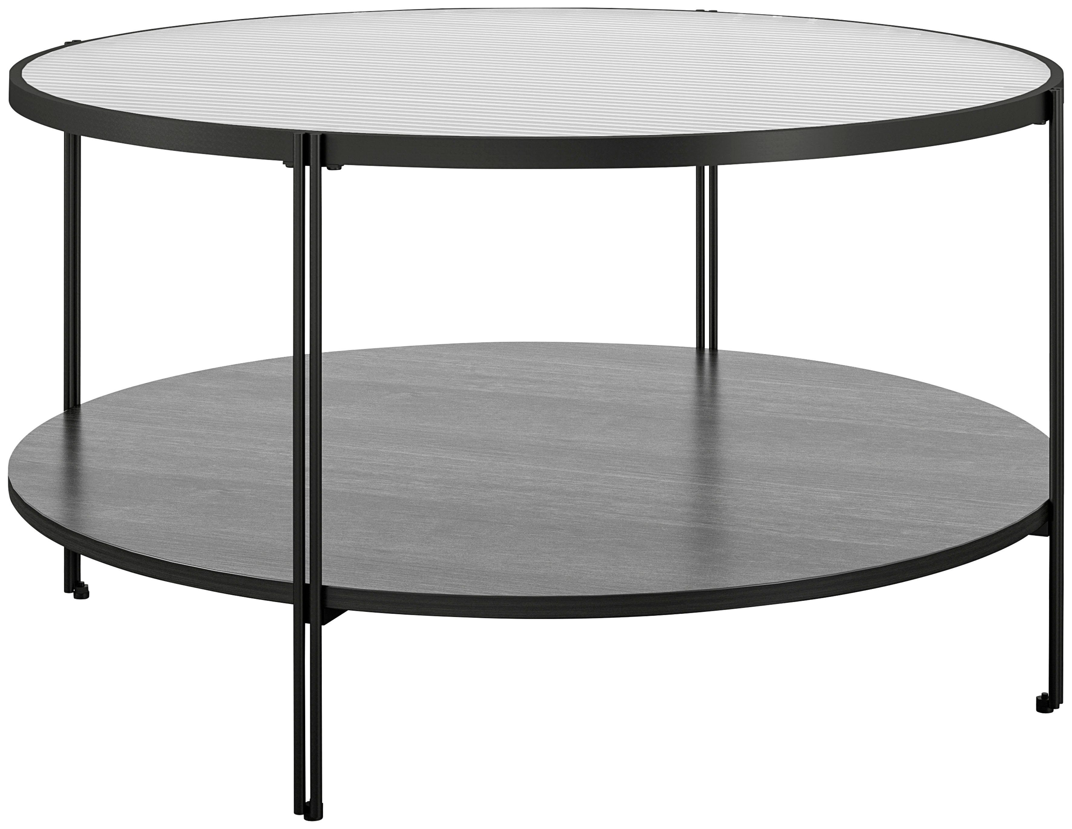 aus Dorel cm Couchtisch 45 81,5 cm, Breite Ablageboden, (1-St), Höhe Tischplatte Glas, Home mit Wainwright