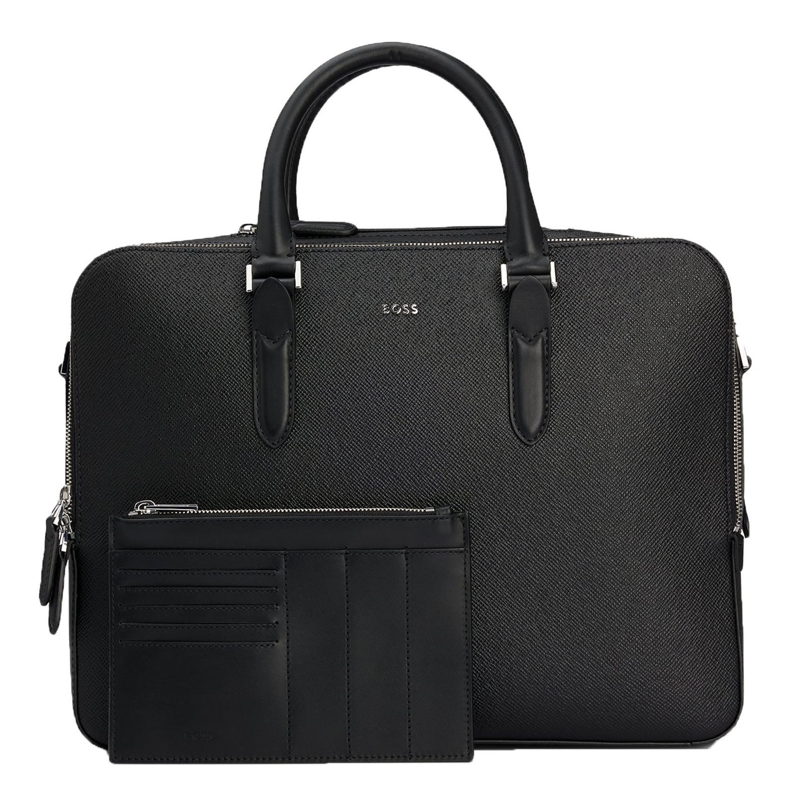 BOSS Businesstasche Document Case (Set, 2-tlg), aus echtem Rindsleder