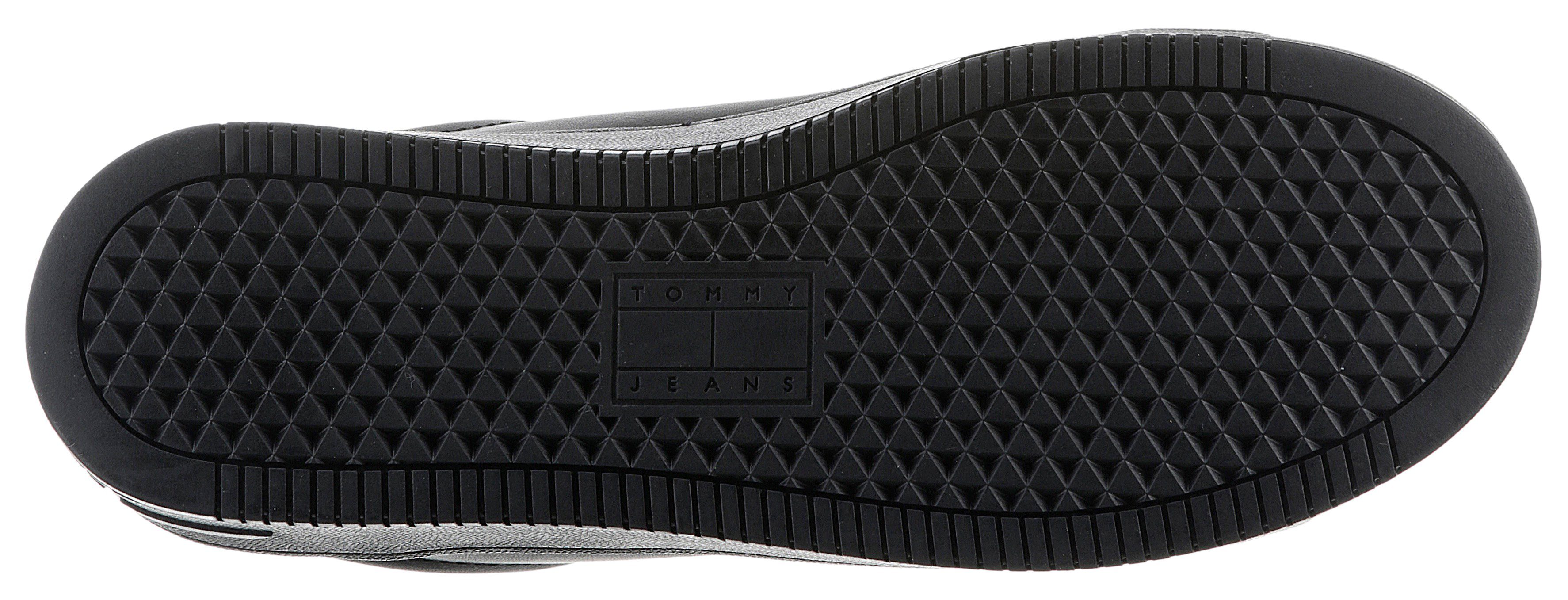 Tommy Jeans TJW FLATFORM ESS Plateausneaker, Freizeitschuh, Halbschuh, Schnürschuh mit gepolstertem Schaftrand