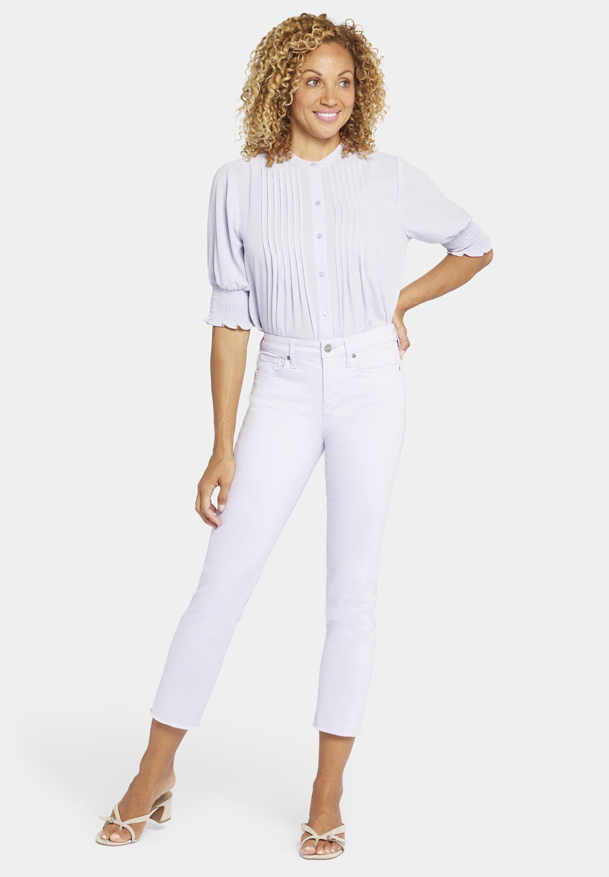 NYDJ 7/8-Jeans Sheri Ankle Fray Hem Schlankmachende Passform