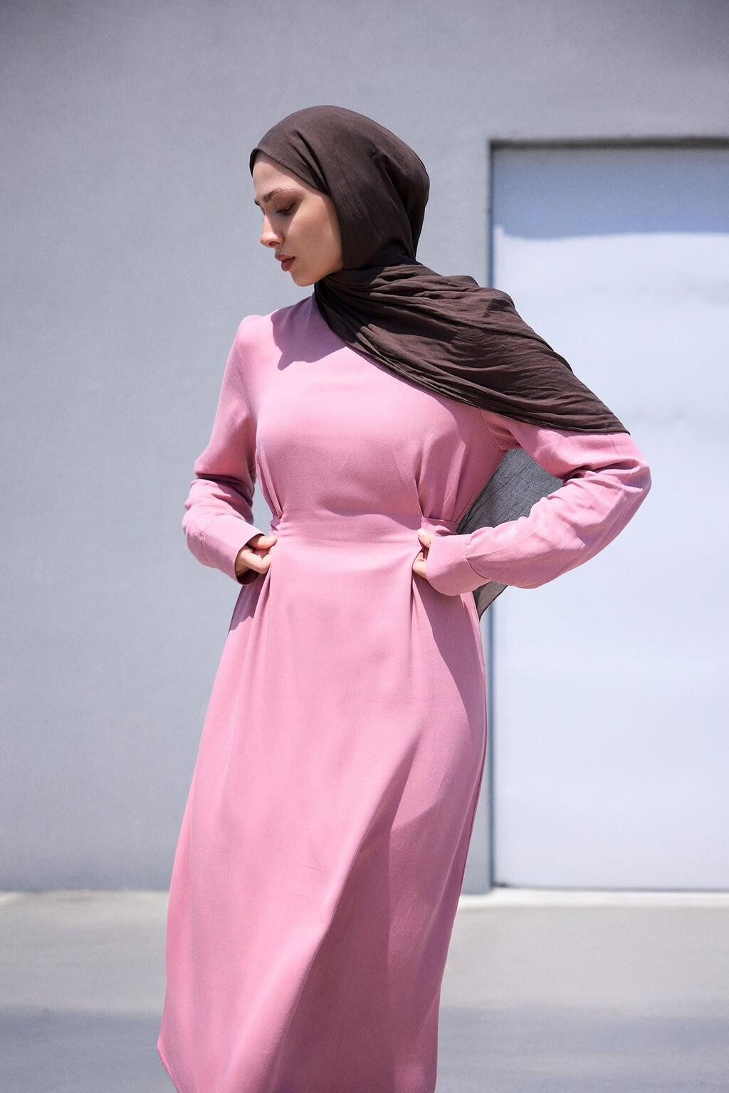 touche prive Maxikleid Viskosekleid mit Taillenband