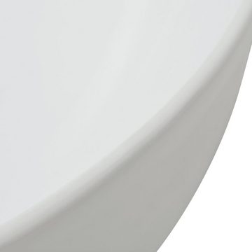 vidaXL Waschtisch Waschbecken Dreiecksform Keramik Weiß 50,5 x 41 x 12 cm