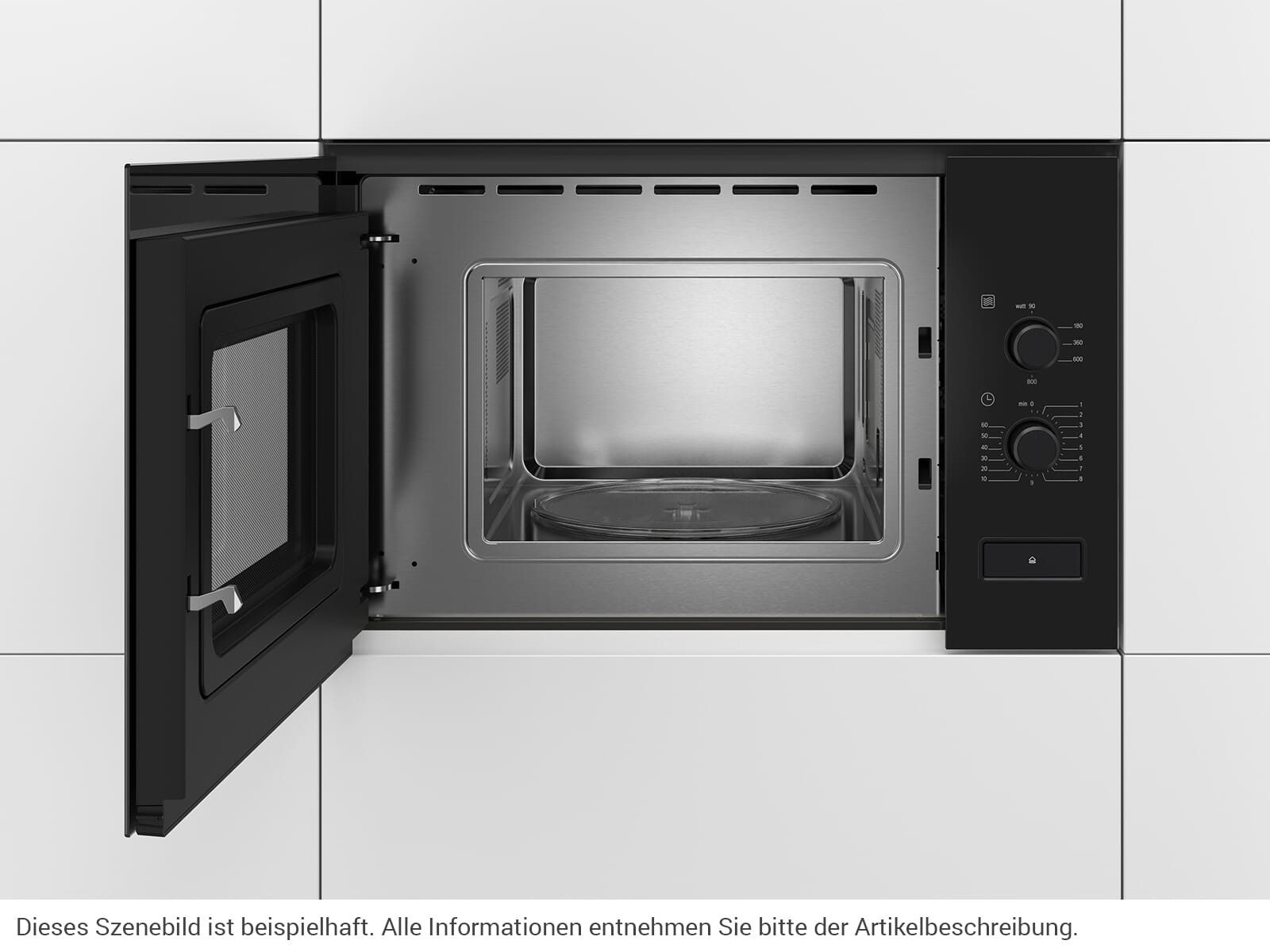 BOSCH Einbau-Mikrowelle, Mikrowelle, Einfache Handhabung in schickem Design