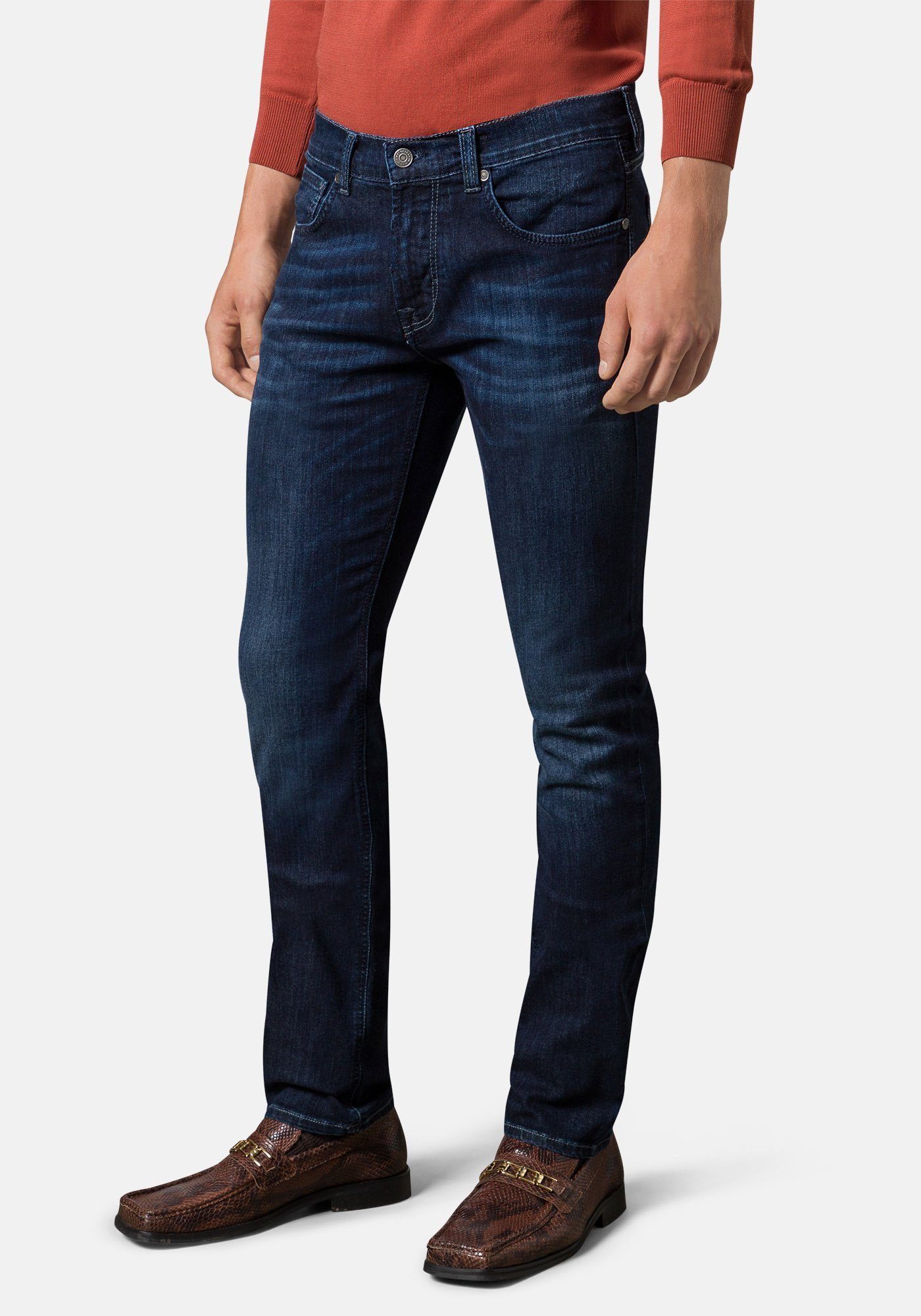 Baldessarinini BALDESSARINI 5-Pocket-Jeans John Movimento used sw Stretch + Denim baffie dark blue