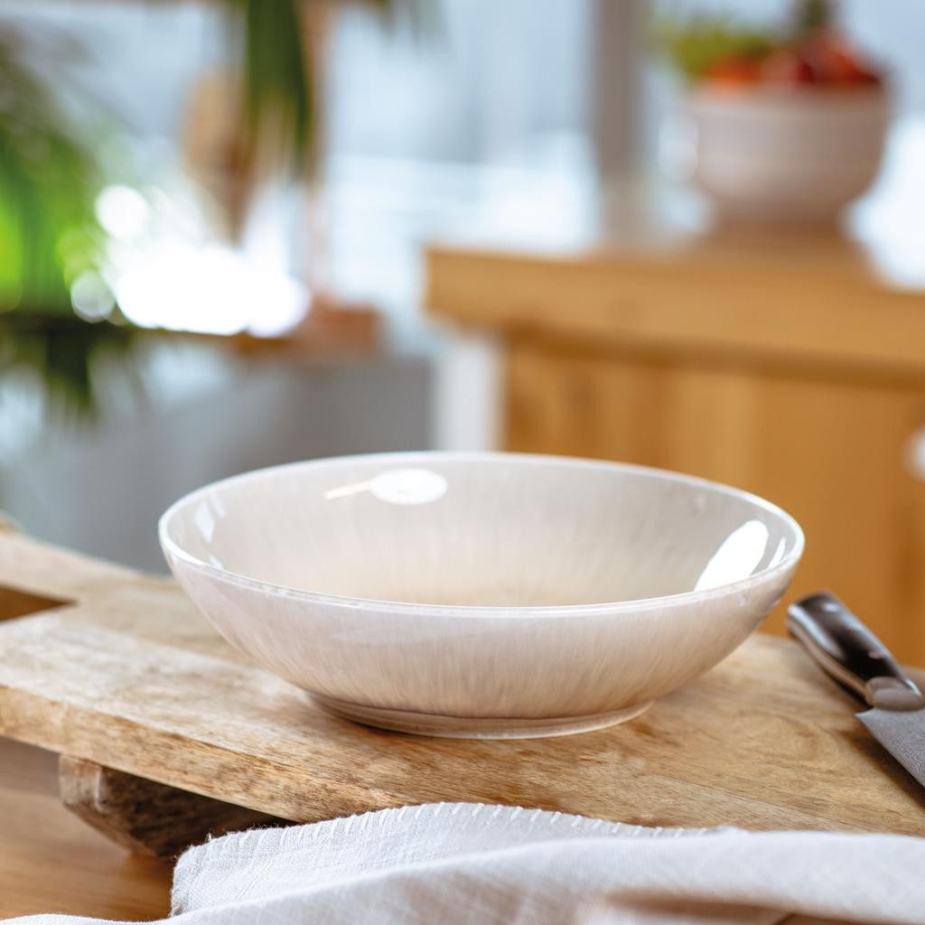 like. by Villeroy & Boch Schale Perlemor Sand Präsentationsschale ø 26,1 cm, Porzellan, (1x Schale, 1-tlg)