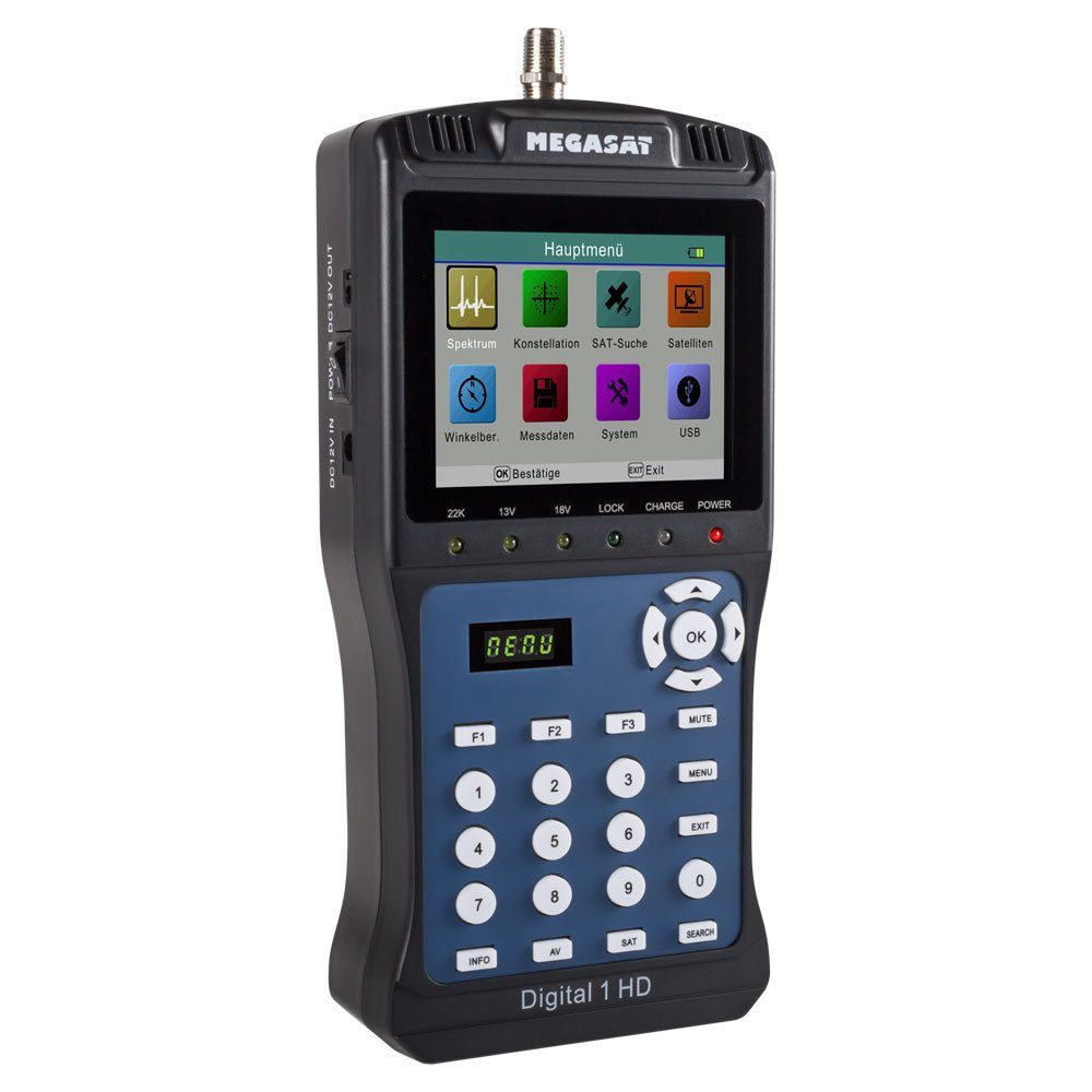 Megasat Satfinder Digital 1 HD Sat Messgerät DVB-S / S2 SD HDTV 3,5 Zoll Display mit TV