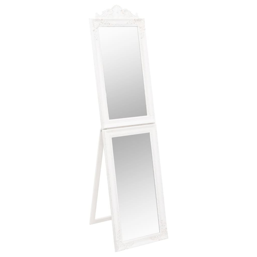 50x200 Standspiegel Wandspiegel Weiß cm furnicato