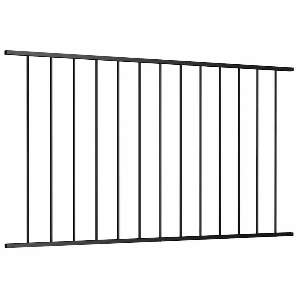 vidaXL Gartenzaun Zaunelement Woerden Pulverbeschichteter Stahl 1,7 x 0,75 m Schwarz, (1-St)