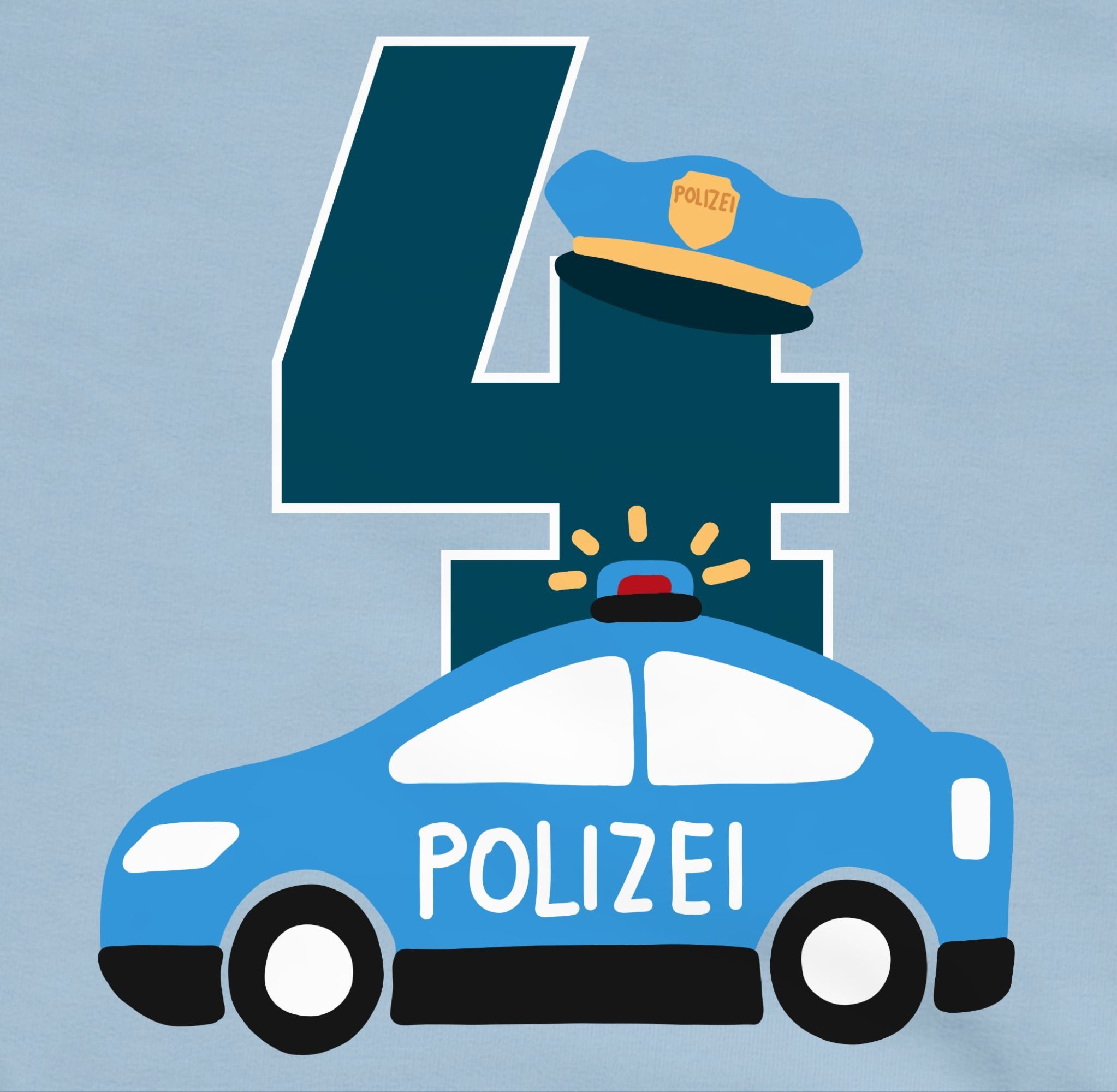Vierter Geburtstag 1 Hellblau Sweatshirt 4. Polizei Shirtracer
