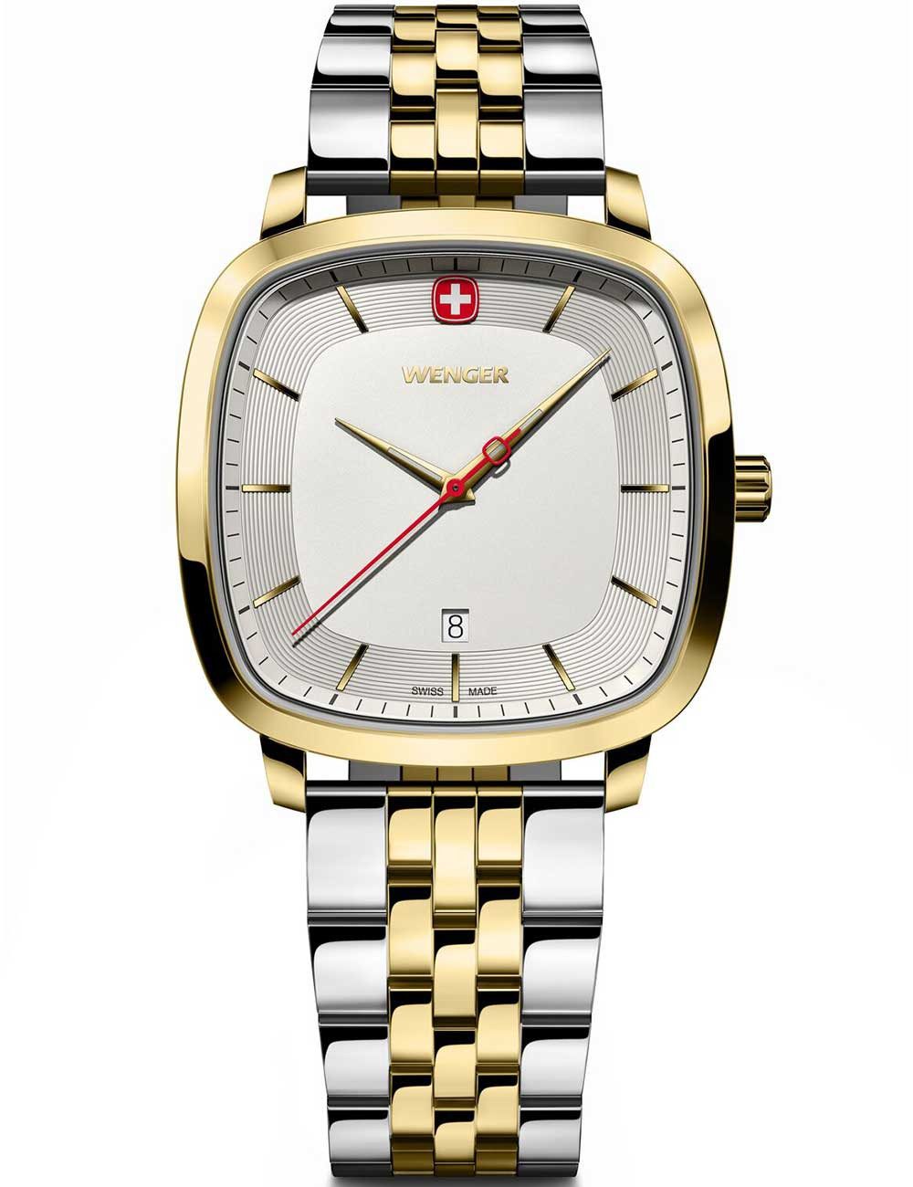 Wenger Quarzuhr Wenger 01.1921.104 Herrenuhr Vintage Classic 37mm 5ATM Wenger 01.1921.104 Herrenuhr Vintage Classic 37mm 5ATM