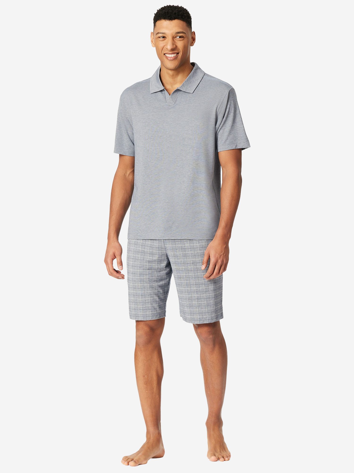 Schiesser Pyjama Selected Premium Jacquard (2 tlg) Schlafanzug, Pyjama Set, Nachtwäsche