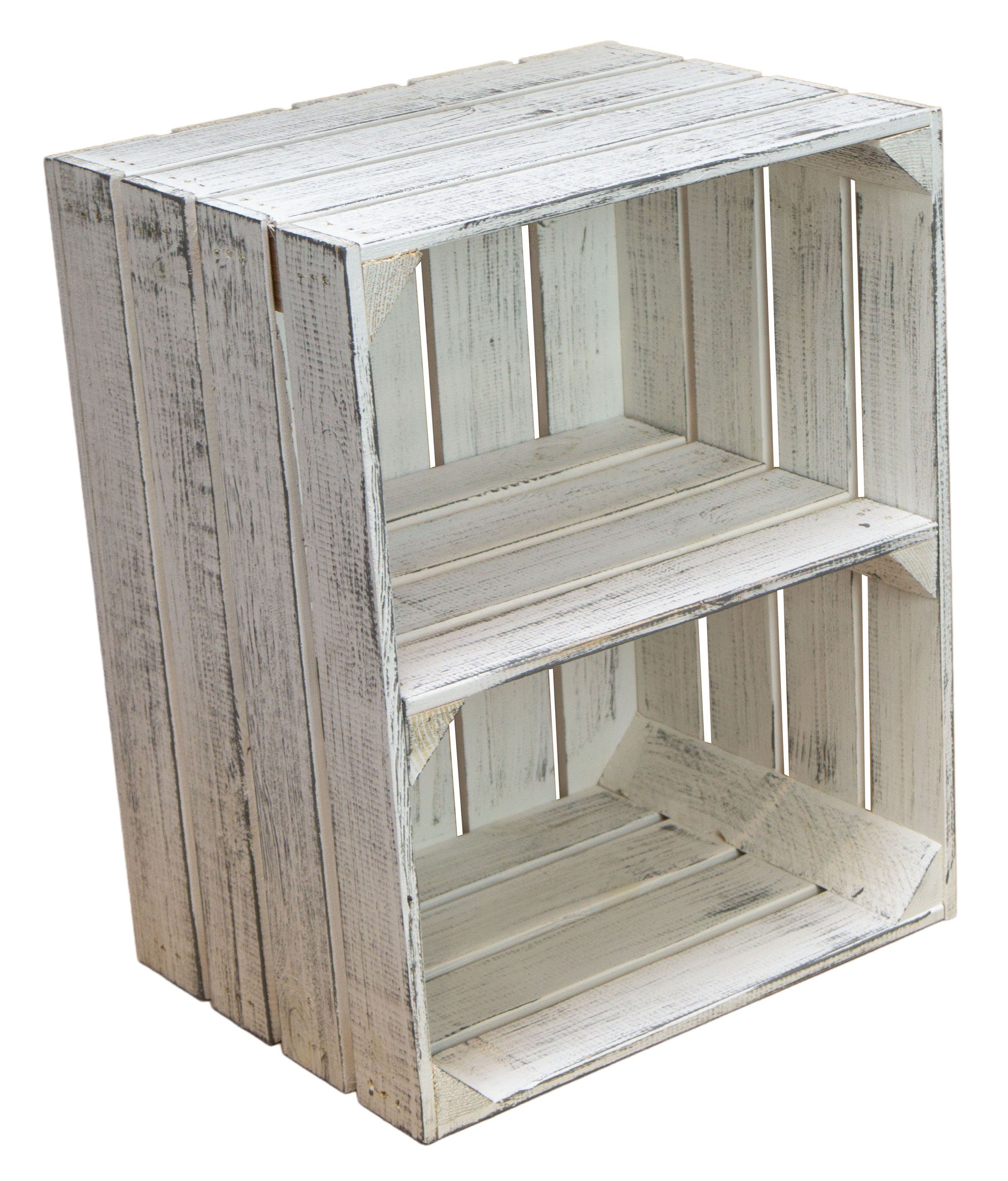 Kistenkolli Altes Land Allzweckkiste Obstkistenregal Johanna Shabby weiss m günstig online kaufen