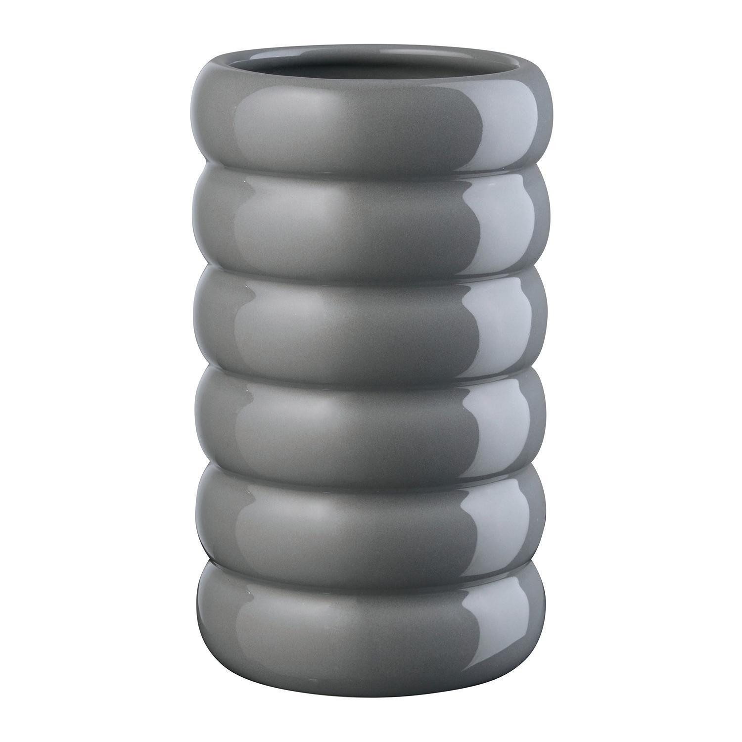 ASA SELECTION Tischvase Vase LOOPY, Grau, Ø 10 x H 21 cm, (1 St), Steingut