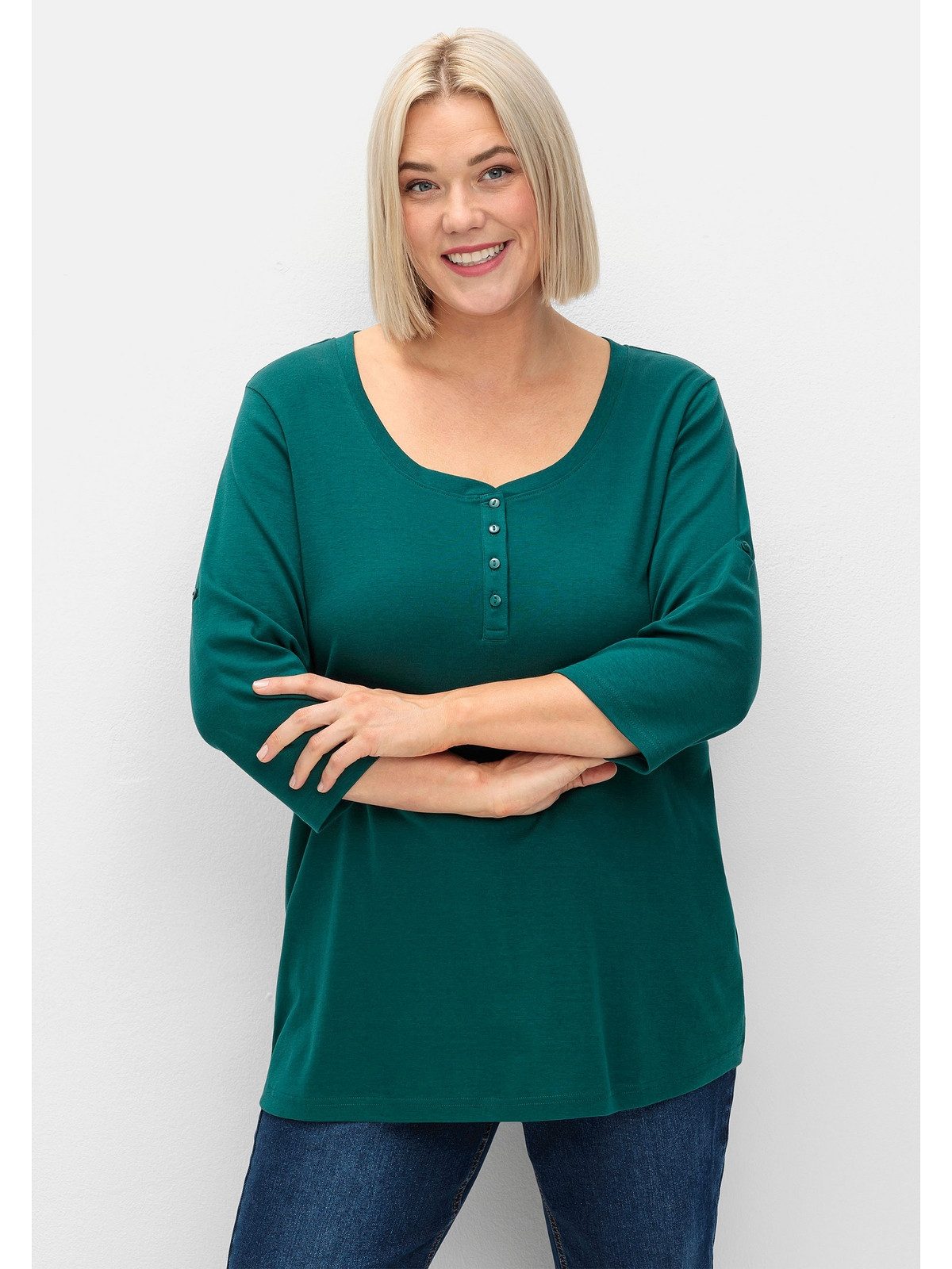 3/4-Arm-Shirt Große Größen