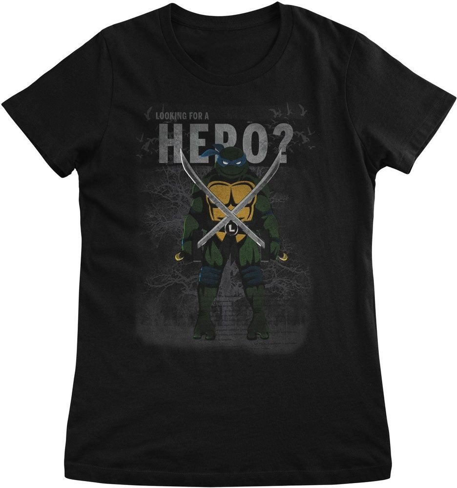 Teenage Mutant Ninja Turtles T-Shirt TMNT - Looking For A Hero? Girly Tee
