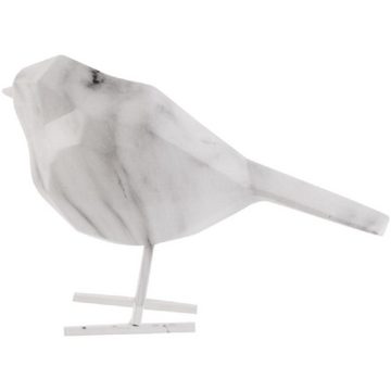 Present Time Skulptur Dekofigur Vogel Marble Print White (Klein)