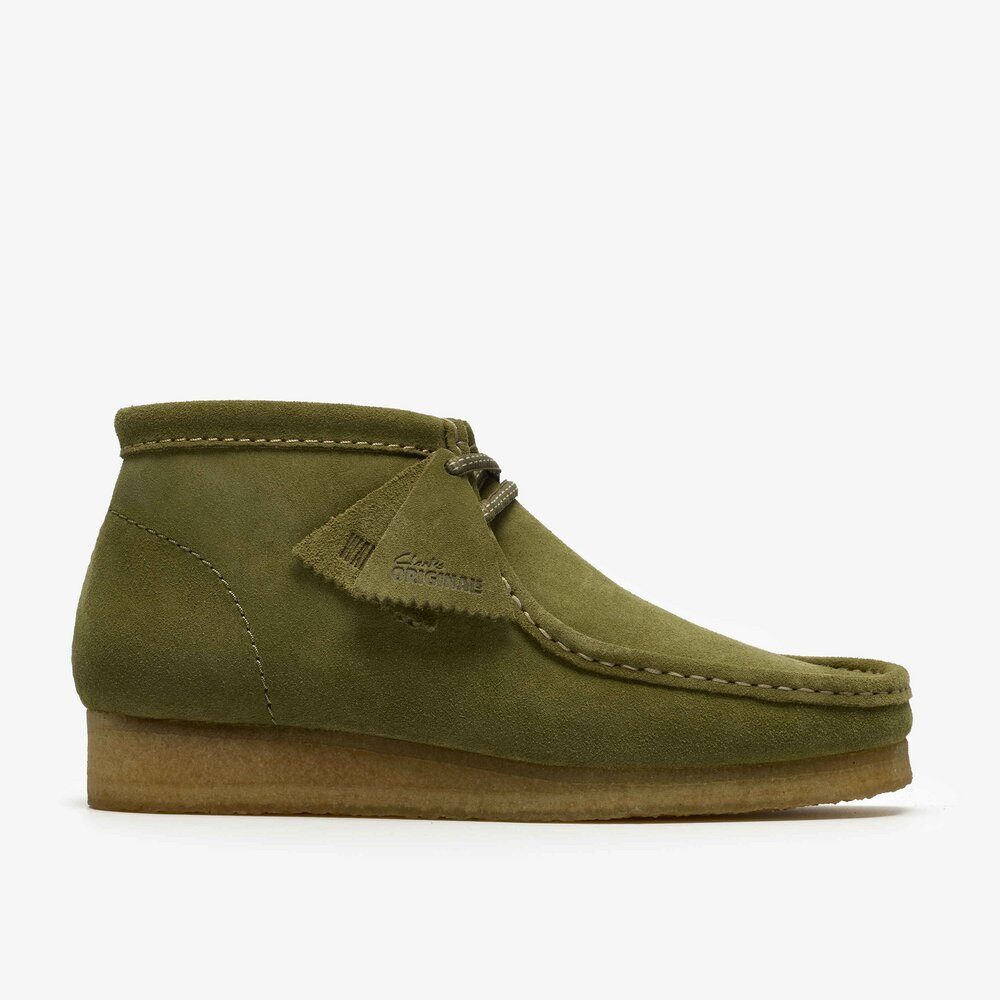 Clarks Clarks - Wallabee Boot Green Sde - Grün Stiefel