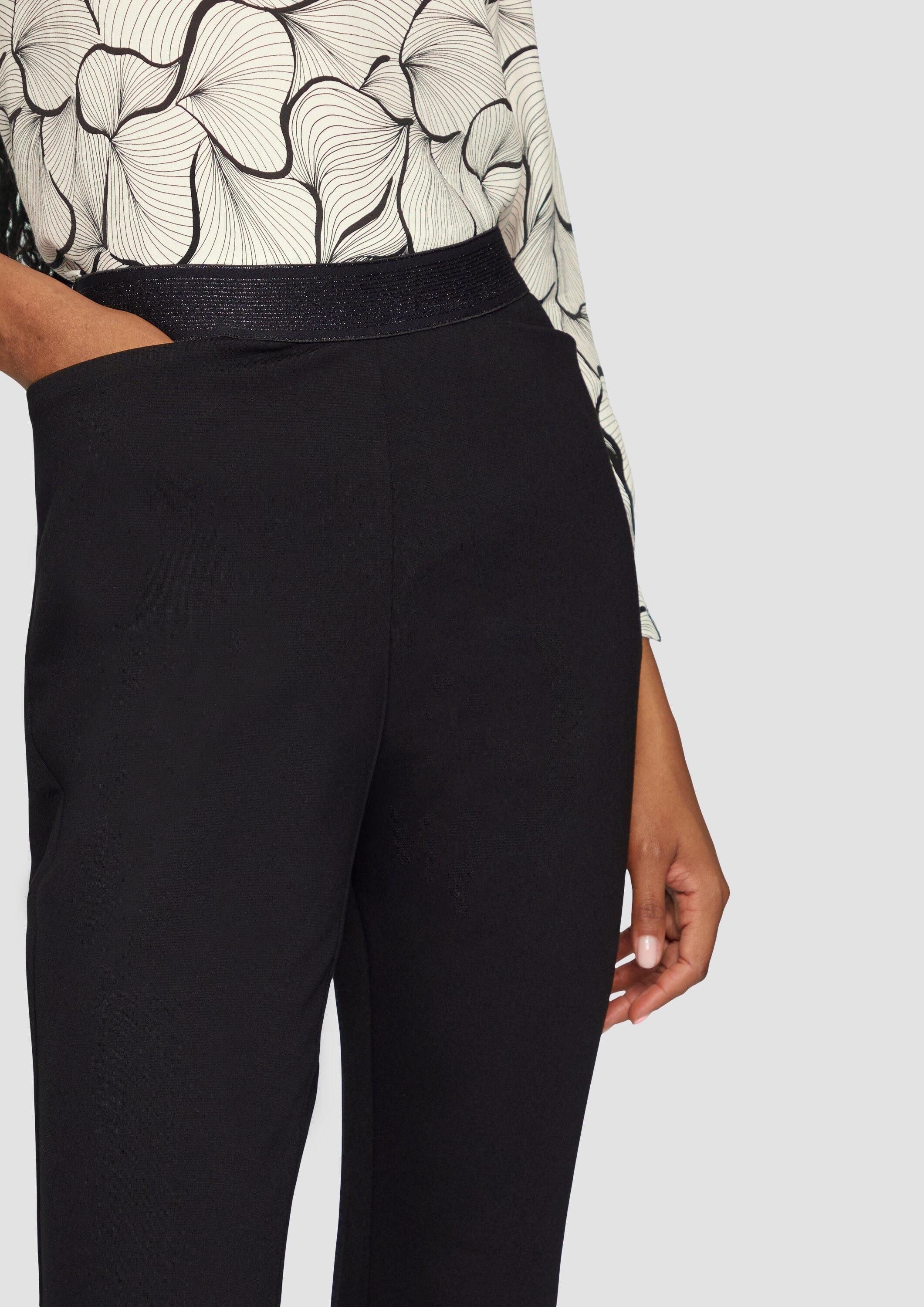 s.Oliver Culotte Hose Slim: Culotte mit glitzerndem Elastikbund