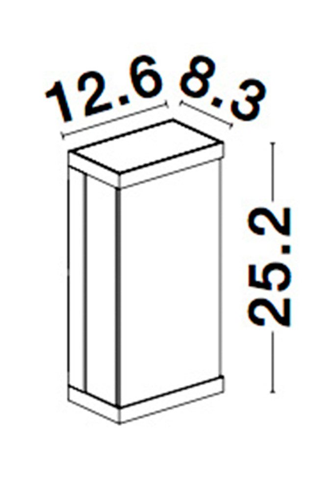 Nova Luce Außen-Wandleuchte BAY, Bewegungsmelder, Warmweiß