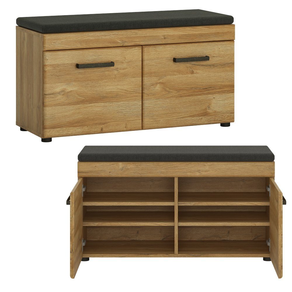 Lomadox Garderoben-Set CARIATI-129, (Spar-Set, 4-St), Grandson Eiche Nb. 201/195/38 cm