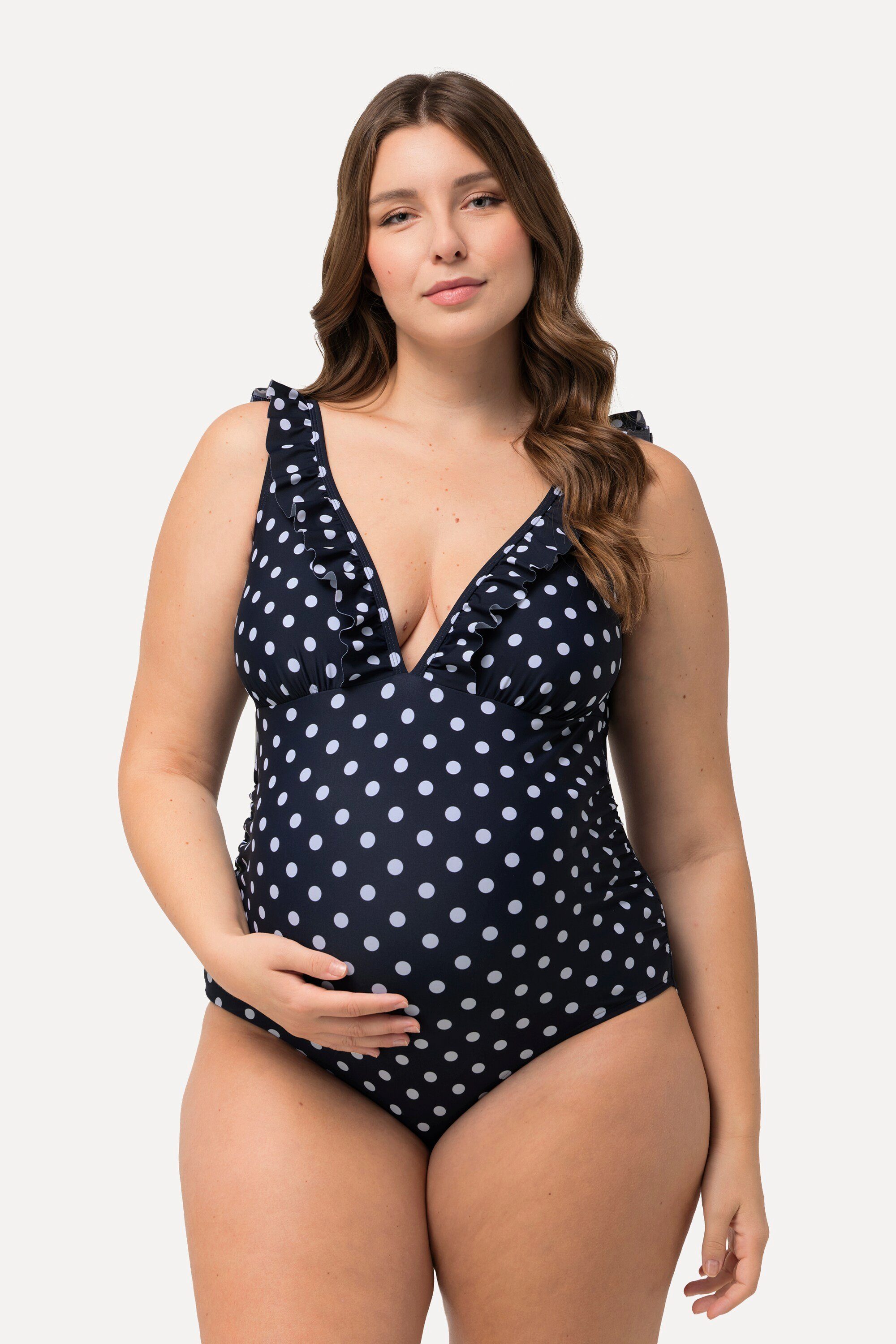Ulla Popken Badeanzug Bellieva Badeanzug Umstandsmode Punkte Schwangerschaf günstig online kaufen