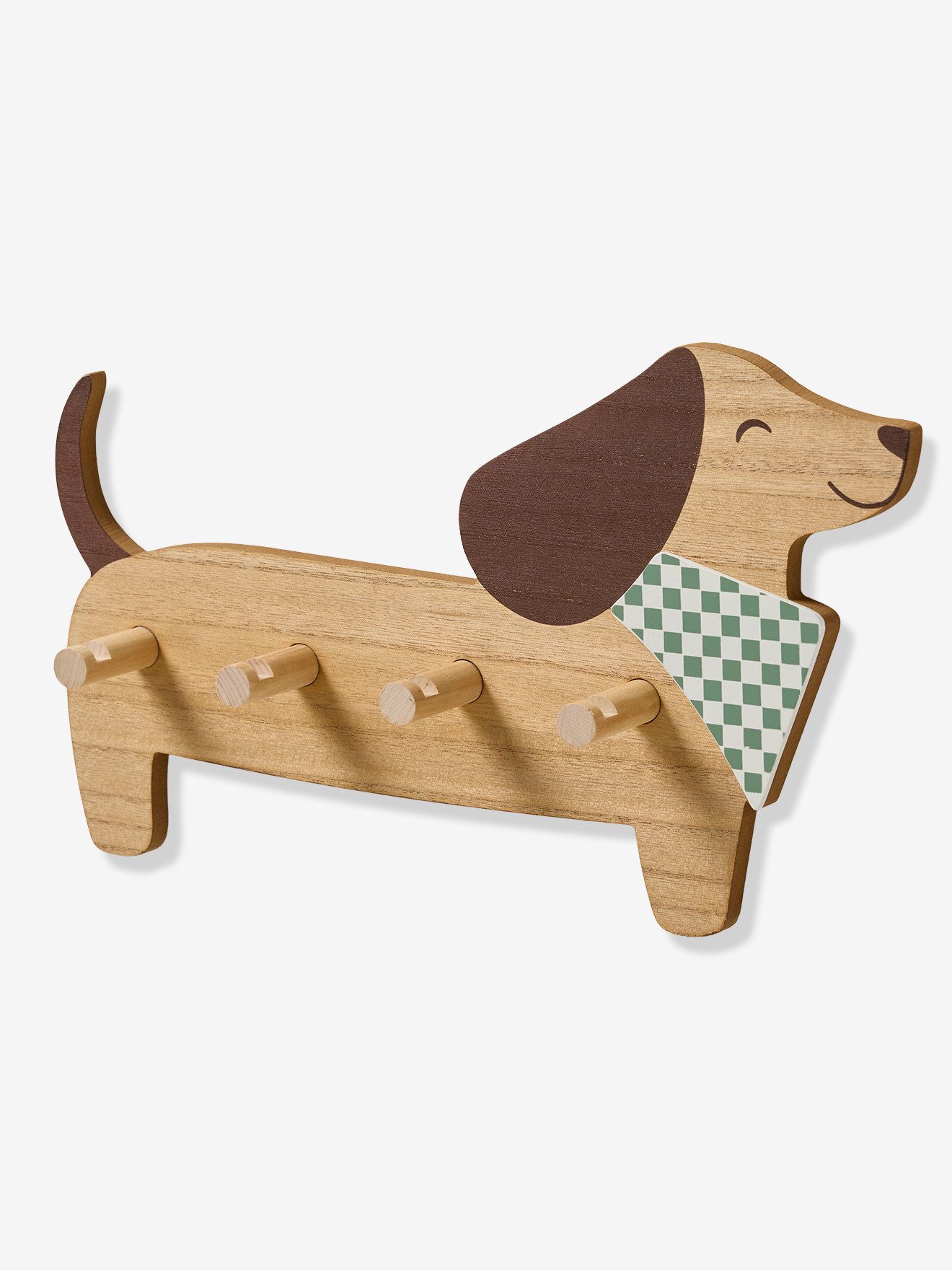 vertbaudet Wandgarderobe Holz-Wandgarderobe DACKEL Kinderzimmer