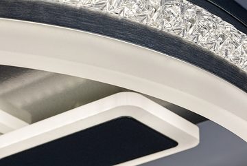 Rabalux LED Deckenleuchte "Roxana" Metall, silber, rund, 50W, neutralweiß, 2450lm, 4000K, ø400mm, mit Leuchtmittel, neutralweiß