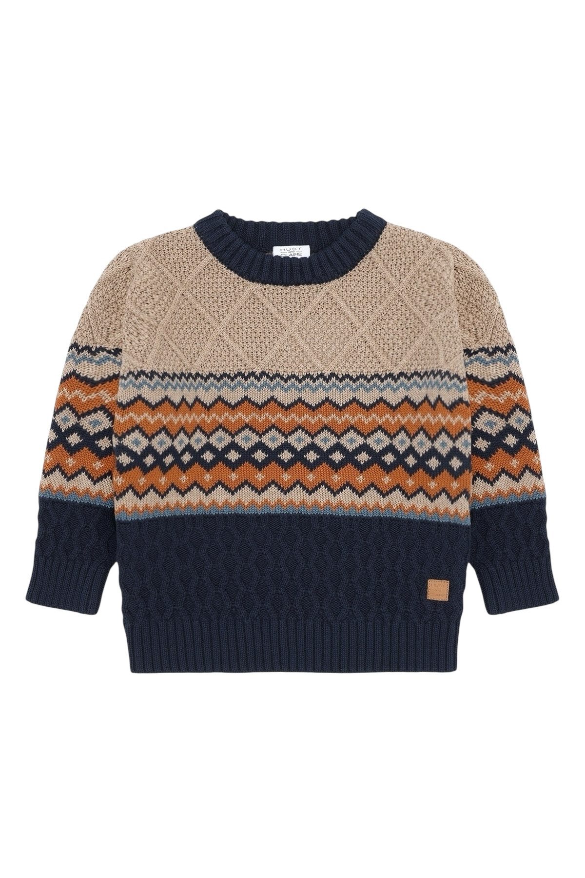 Hust & Claire Jacquardpullover Pelle (1-tlg) Hust & Claire Jungen Pelle - Strickpullover mit Norweger-Muster