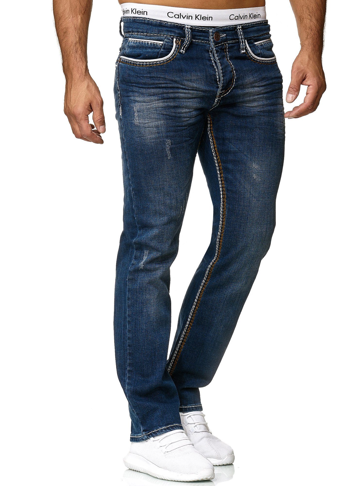 Code47 Regular-fit-Jeans Herren Jeans Hose Straight Fit Männer Regular Denim  Designerjeans, STREETWEAR: Absoluter Hingucker nicht nur beim Sport