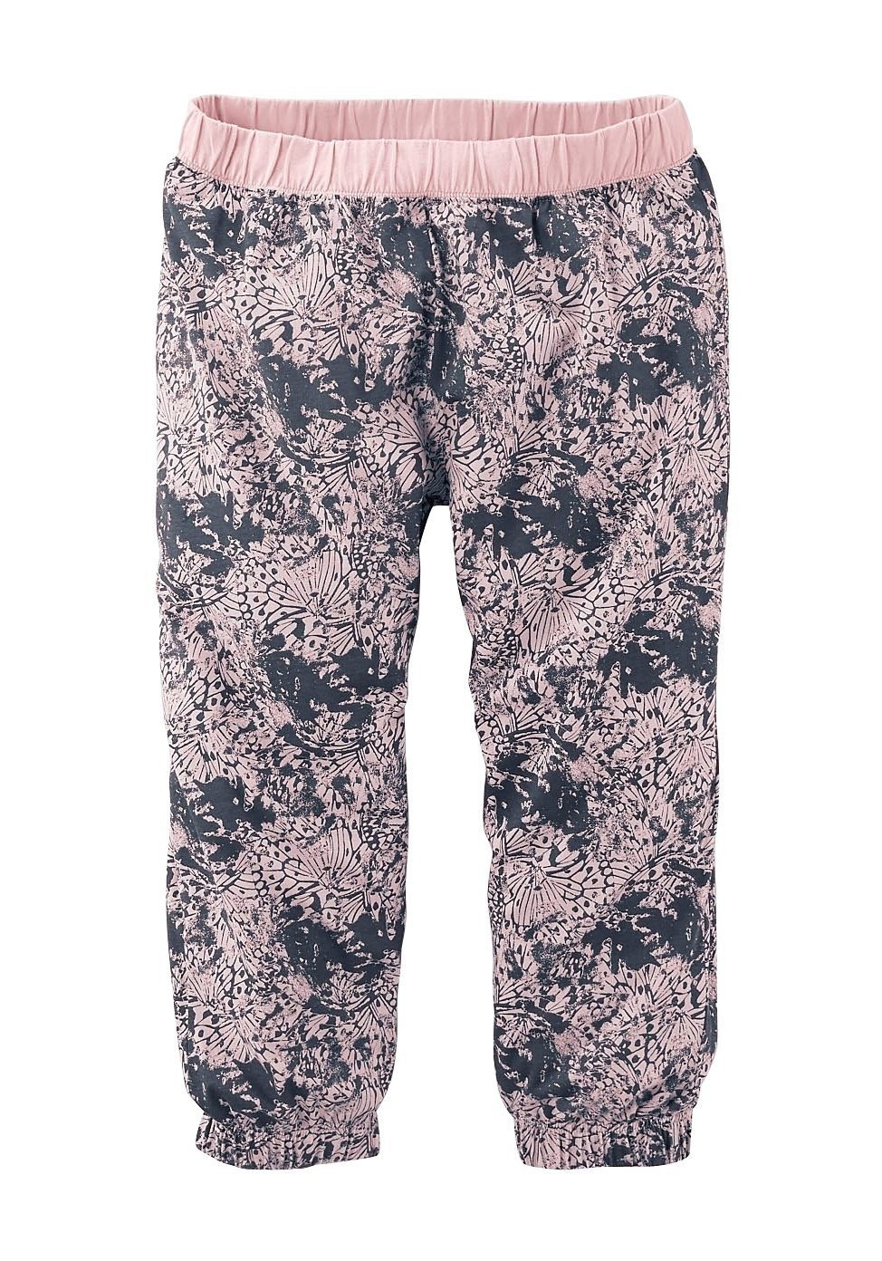 1 Capri-Pyjama tlg., gemusterter Stück) rosa-gemustert mit Buffalo Hose (2