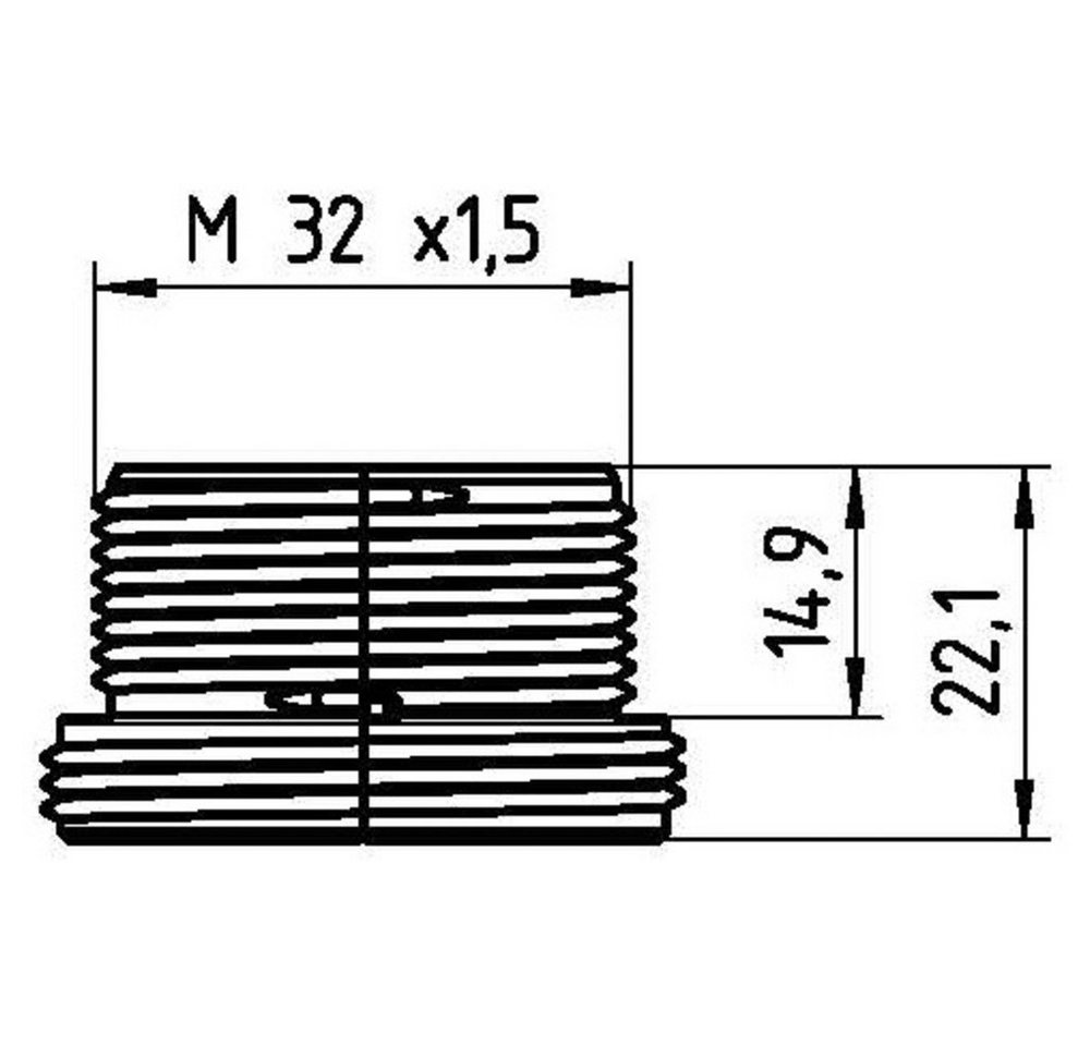 Thumbnail - CONTA-CLIP Kabeldurchfuhr CONTA-CLIP KDS-RGA M32 BK Gewinde- und Verriegelungsadapter Platten, KDS-RGA M32 BK