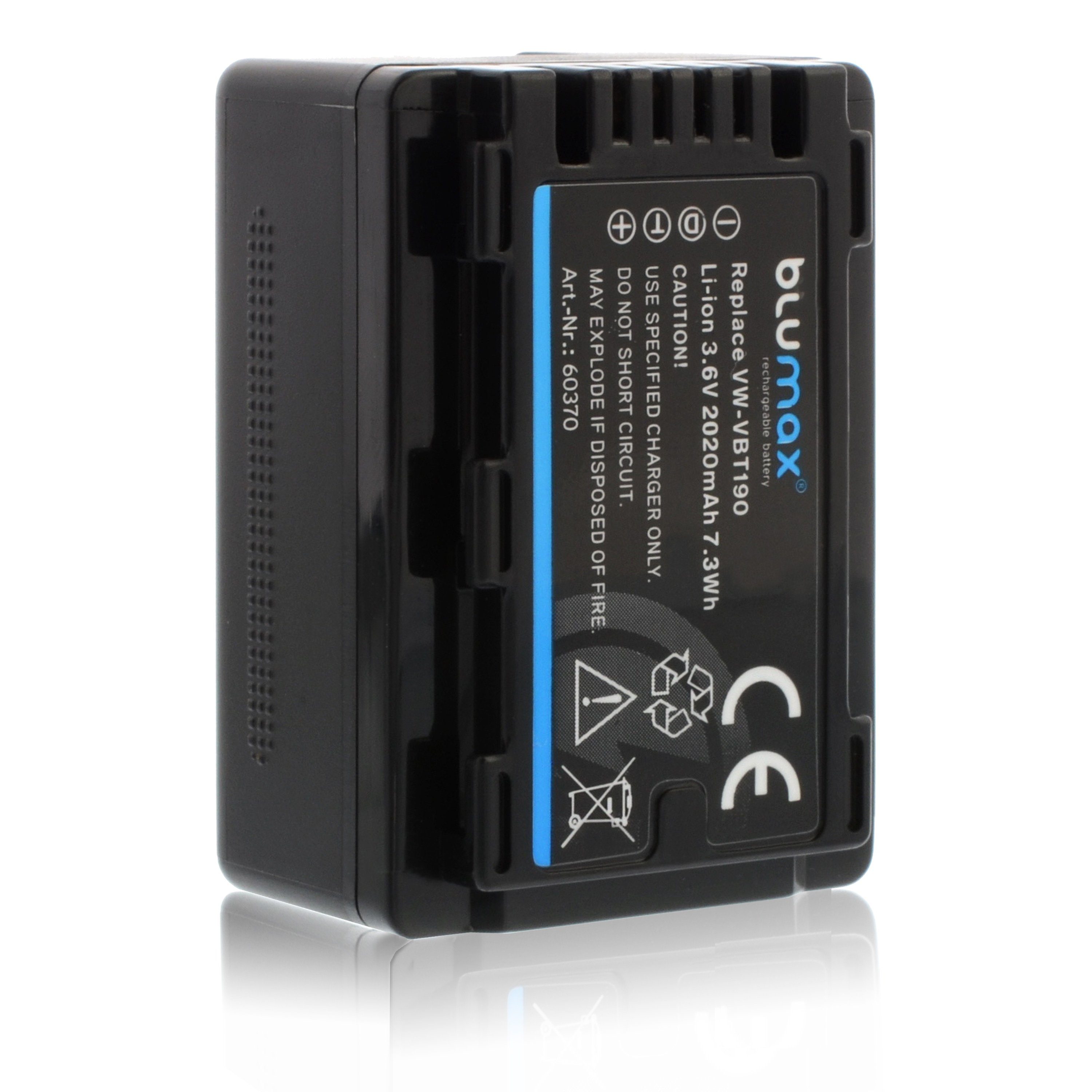 Blumax Akku passend für Panasonic VW-VBT190 2020 mAh 3,6V Kamera-Akku