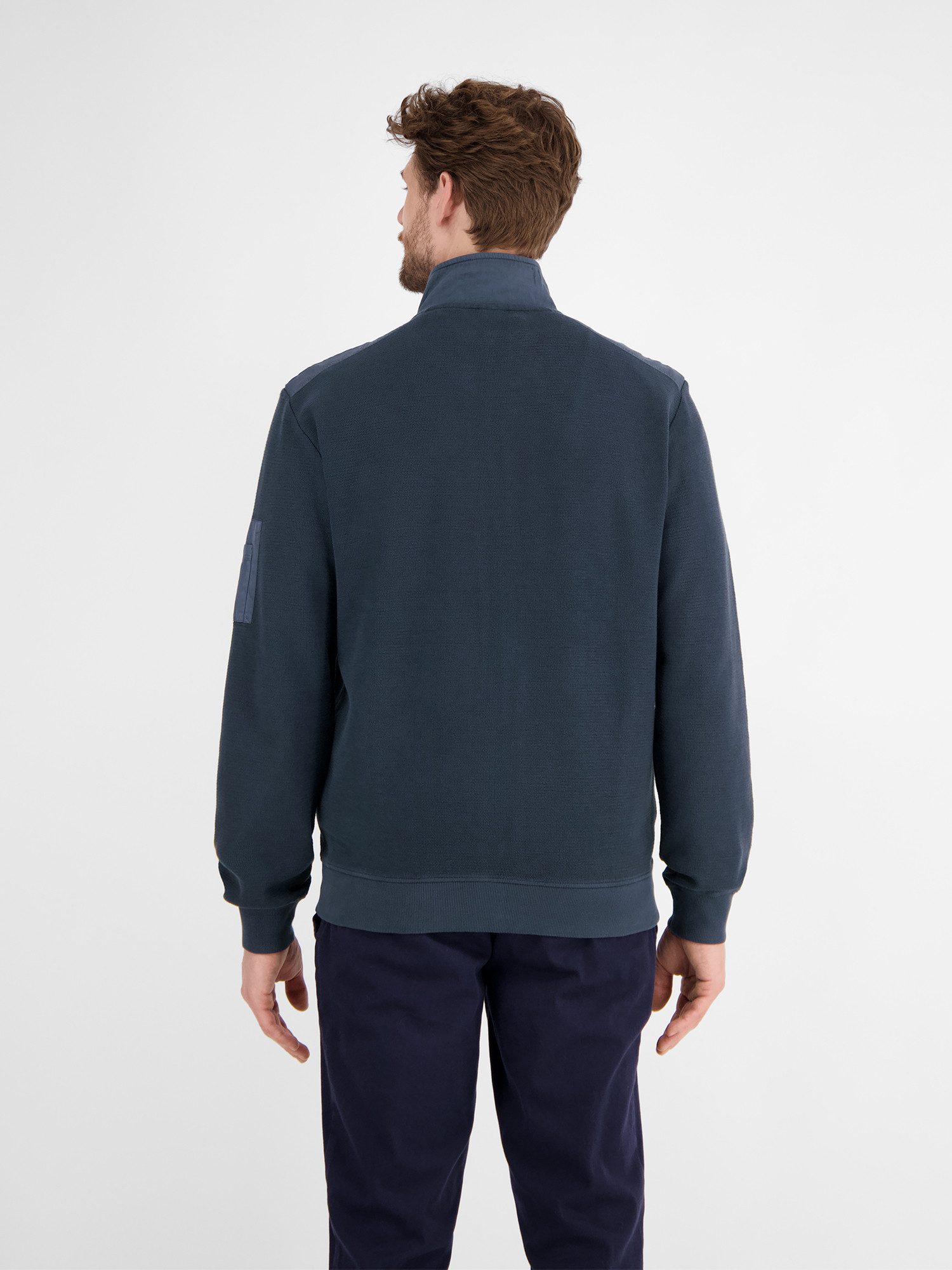 LERROS Sweatjacke Sweatjacke in Zig-Zag-Struktur