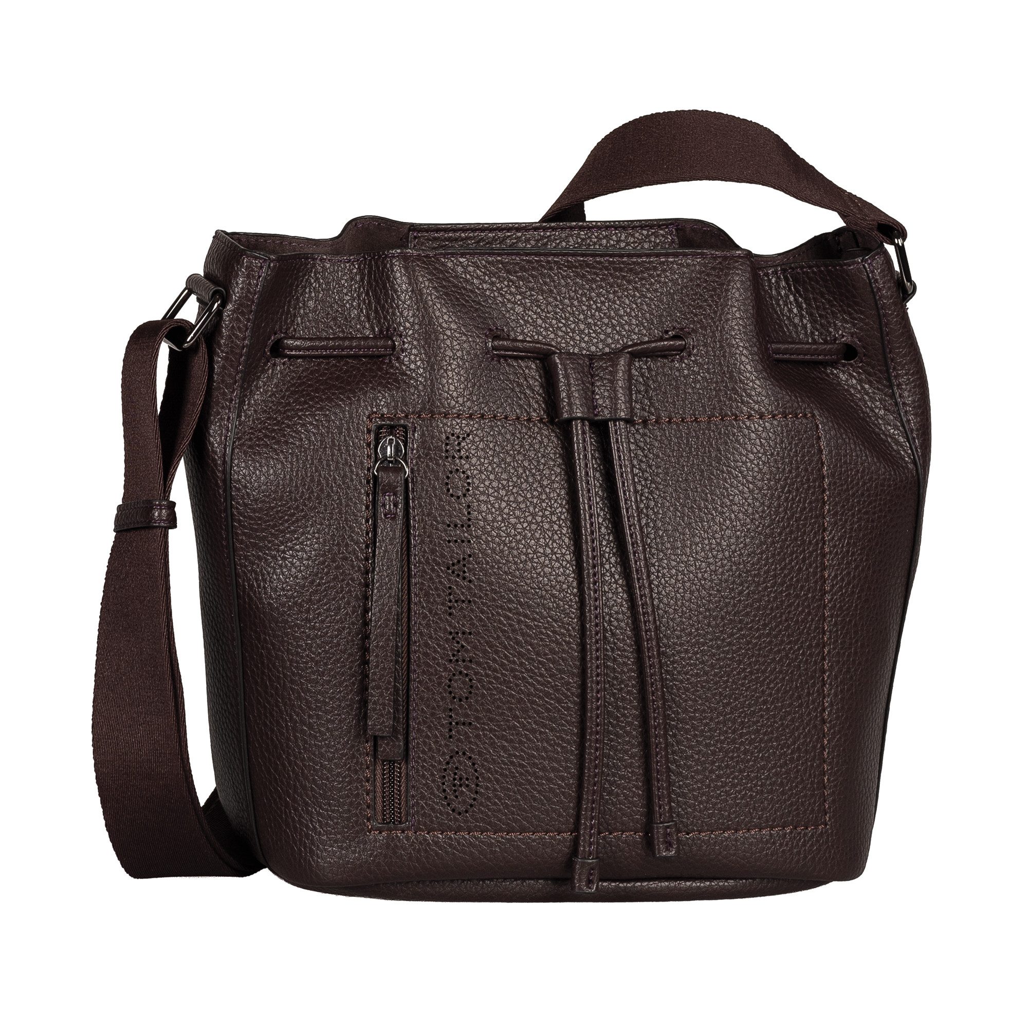 TOM TAILOR Beuteltasche Analisa, Damen Schultertasche, klare Shapes und Logo-Lochmuster, moderner Look