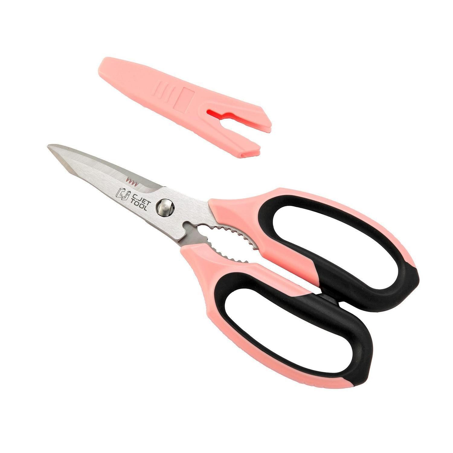 LuxusKollektion Haushaltsschere Küchenschere Pink Heavy Duty Edelstahl