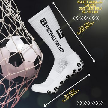 GOOLOO Sportsocken Fußball Socken,Fußballsocken Anti Rutsch Grip atmungsaktiv (6 Paar Socken weiß) atmungsaktiv,nicht linke, elastische,hohe Qualität, 6-Paar, 6 Paar Socken weiß) atmungsaktiv,nicht linke, elastische,hohe Qualität) Atmungsaktiv, nicht -slip, elastisch, hohe Qualität, Wärmeabteilung