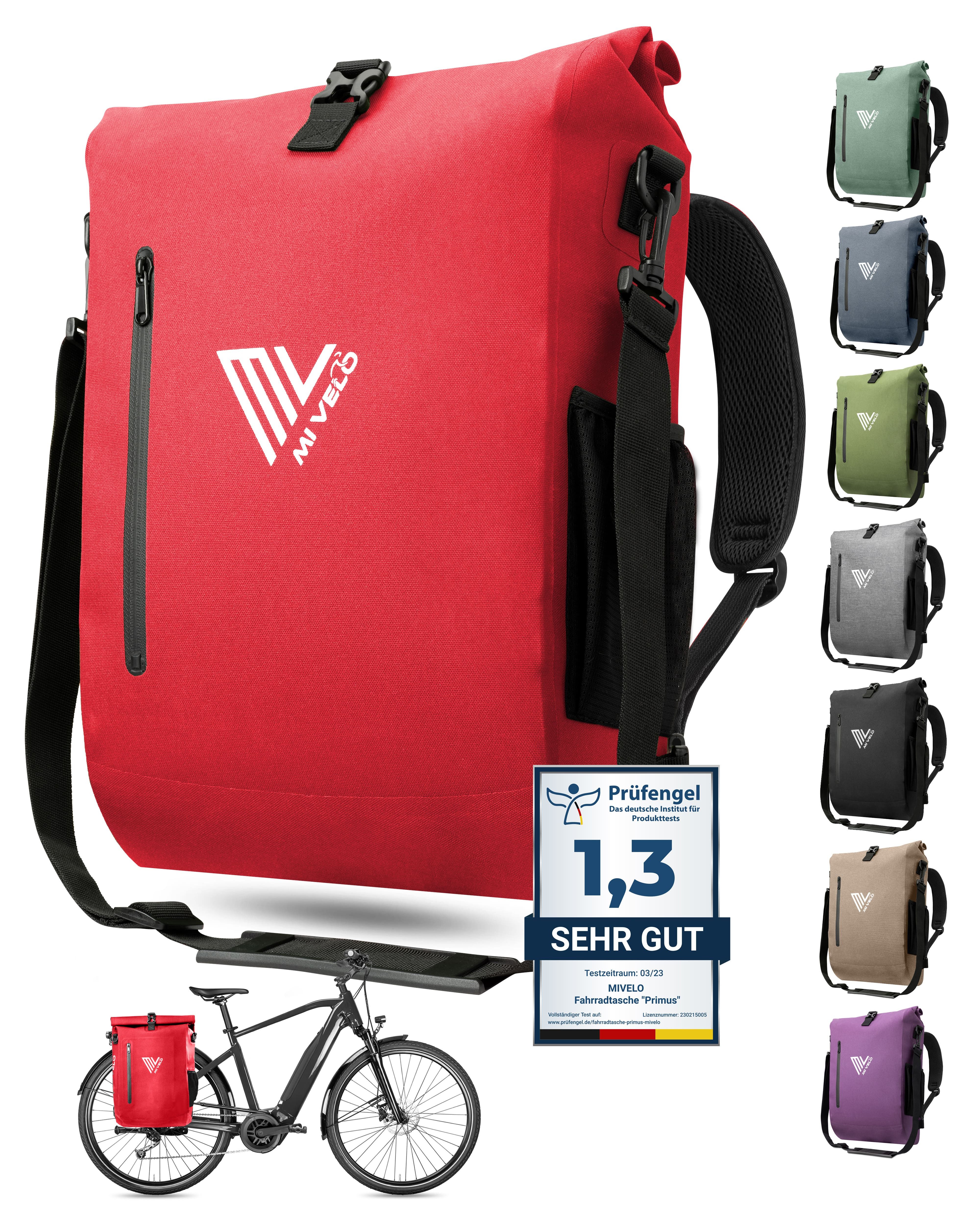 MIVELO Fahrradtasche 3in1 Gepäckträgertasche, Rucksack für Fahrrad Gepäckträger wasserdicht