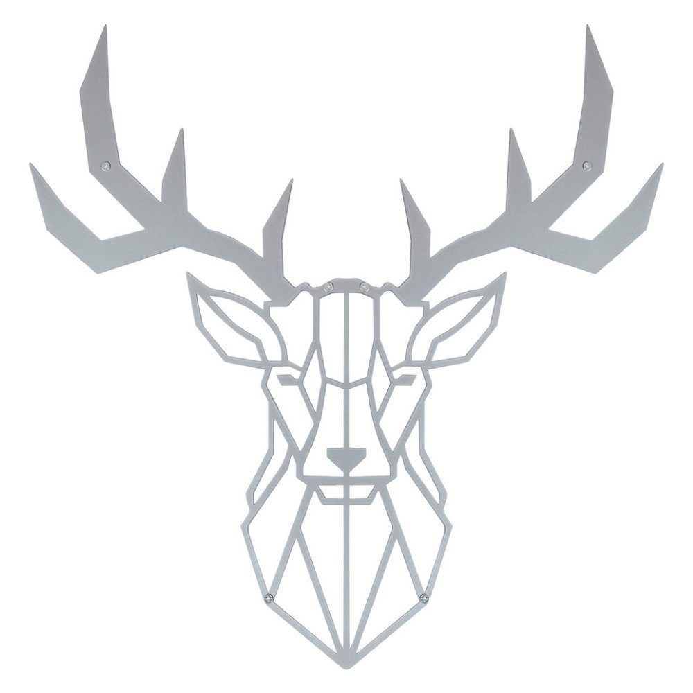 Hansmeier Wanddekoobjekt Wanddeko aus Metall, für Außen & Innen, Motiv Hirs günstig online kaufen