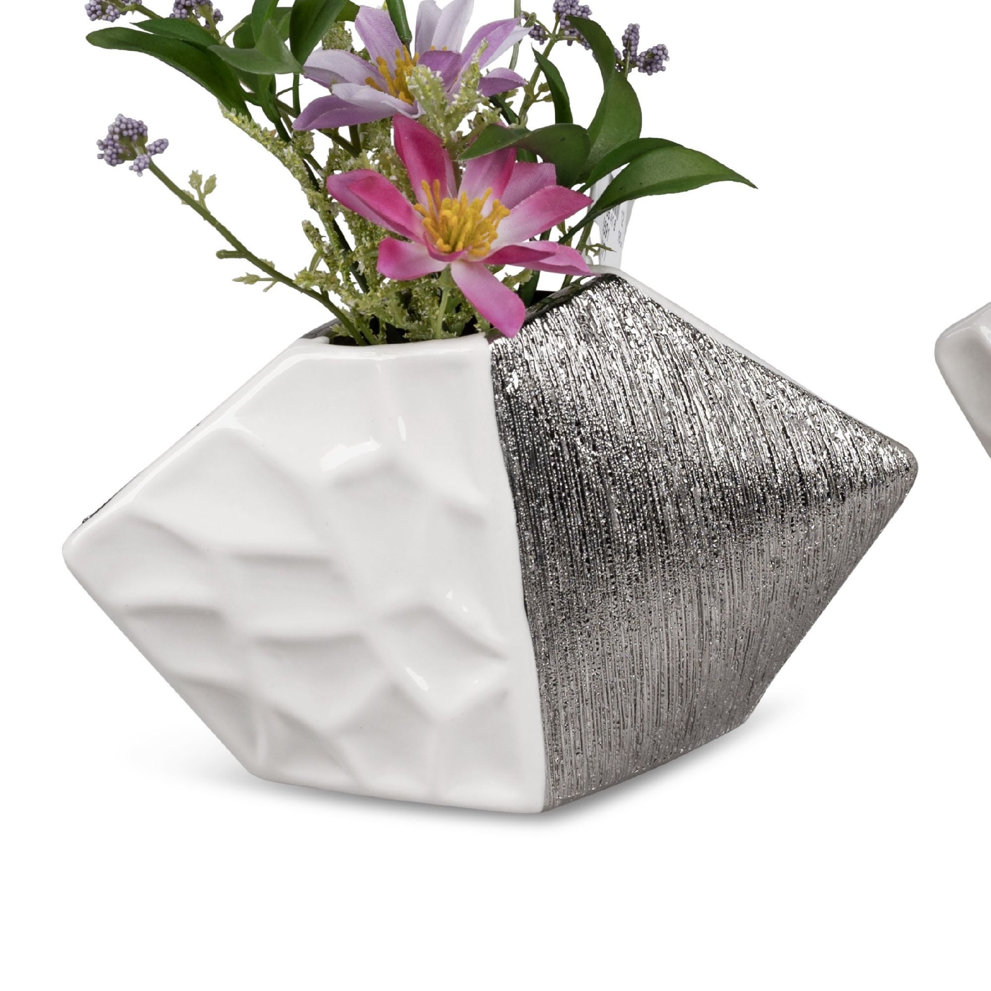 formano Dekovase White Silver Relief
