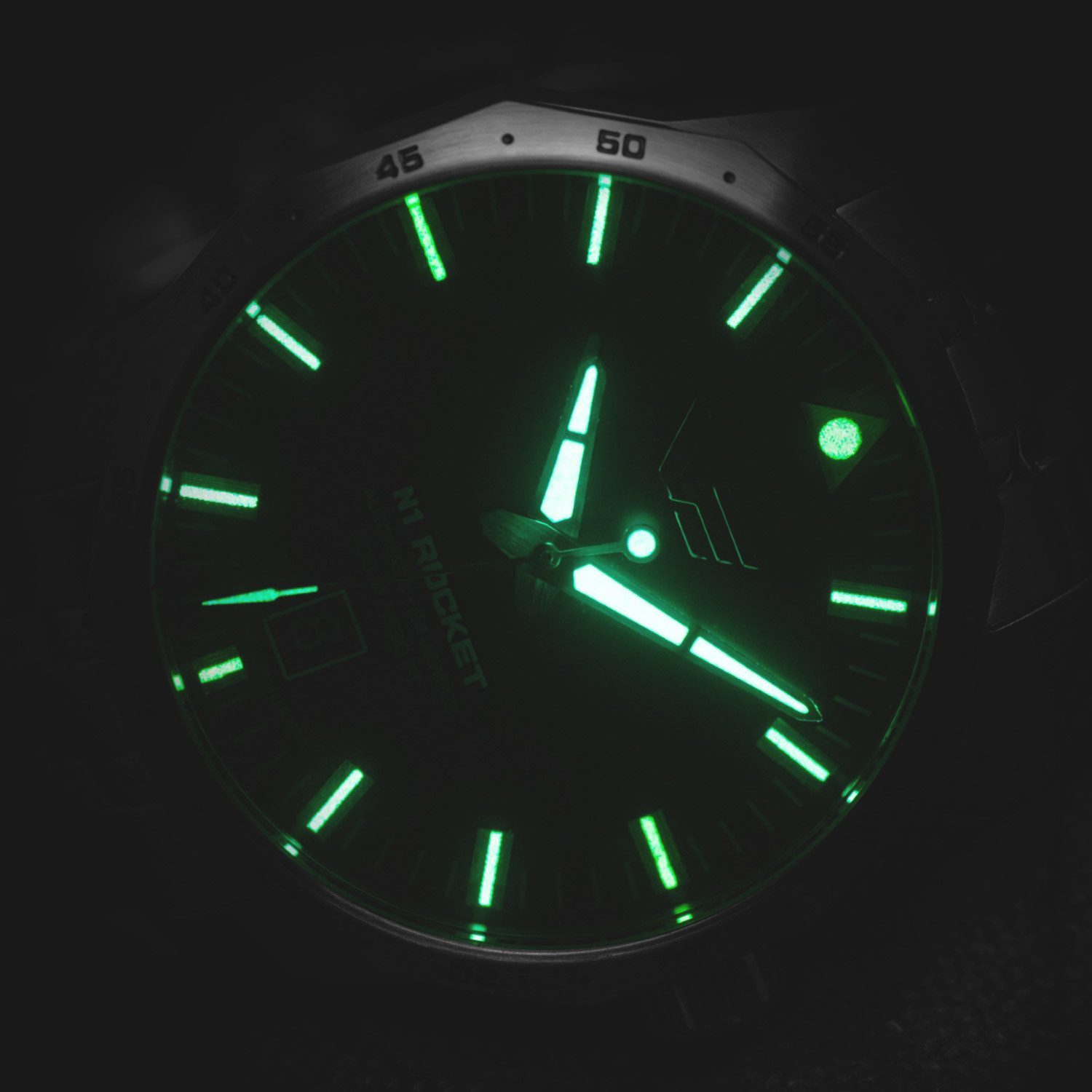 Vostok Europe Automatikuhr Armbanduhr Unisex Automatik Rocket N1 Stahl/Grün 39 mm