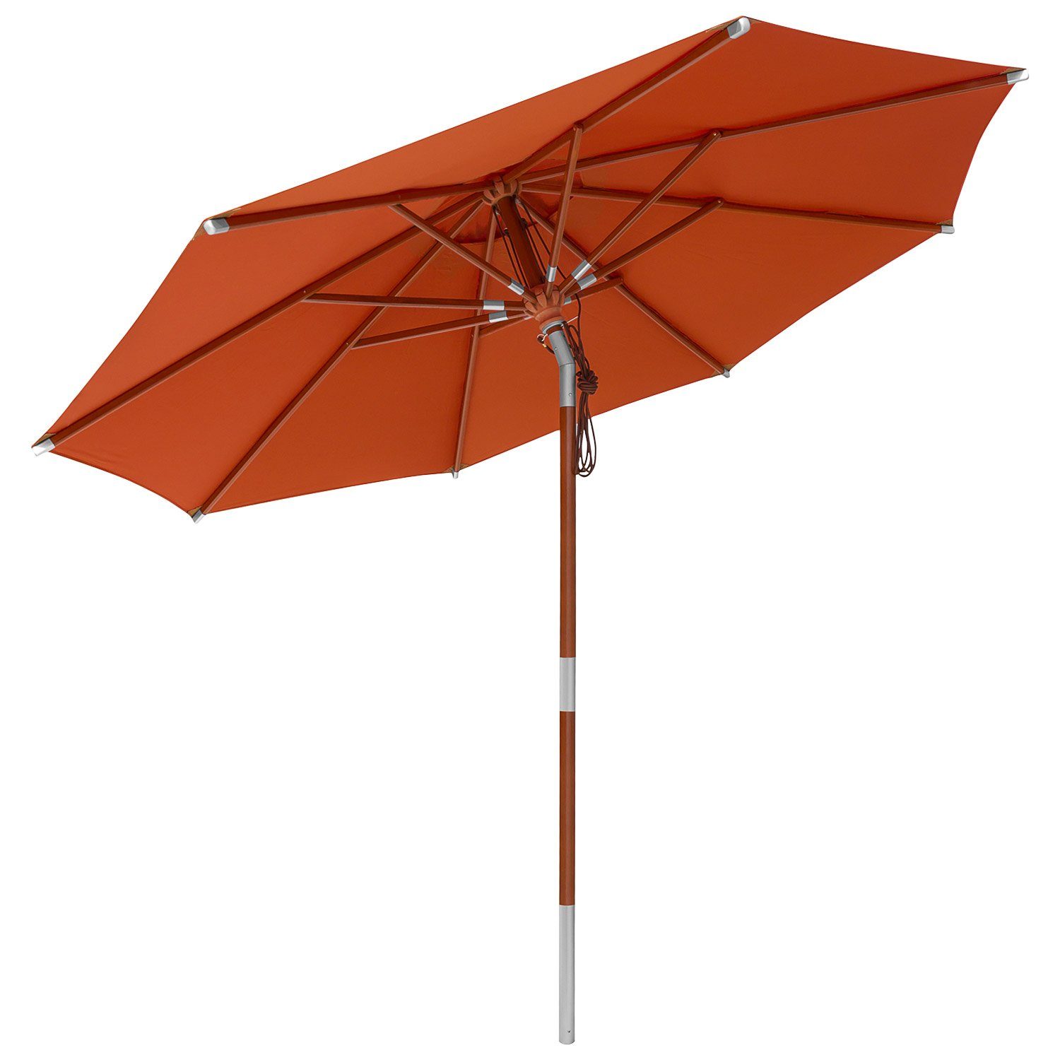 anndora-sonnenschirm Sonnenschirm 3m rund Knickbar Dreh-Kipp-Mechanismus, günstig online kaufen